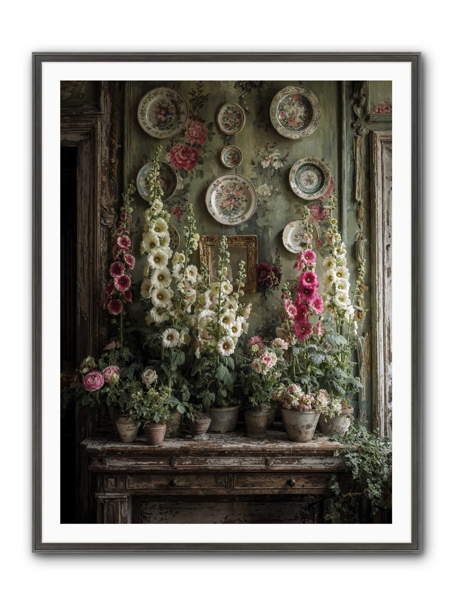 Summerhouse Framed Print - Slimwoods Black/Silver 36x48