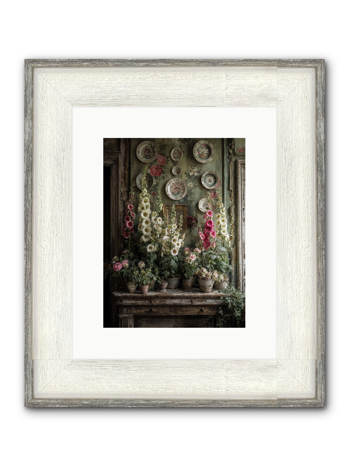 Summerhouse Framed Print - Driftwood White 9x12