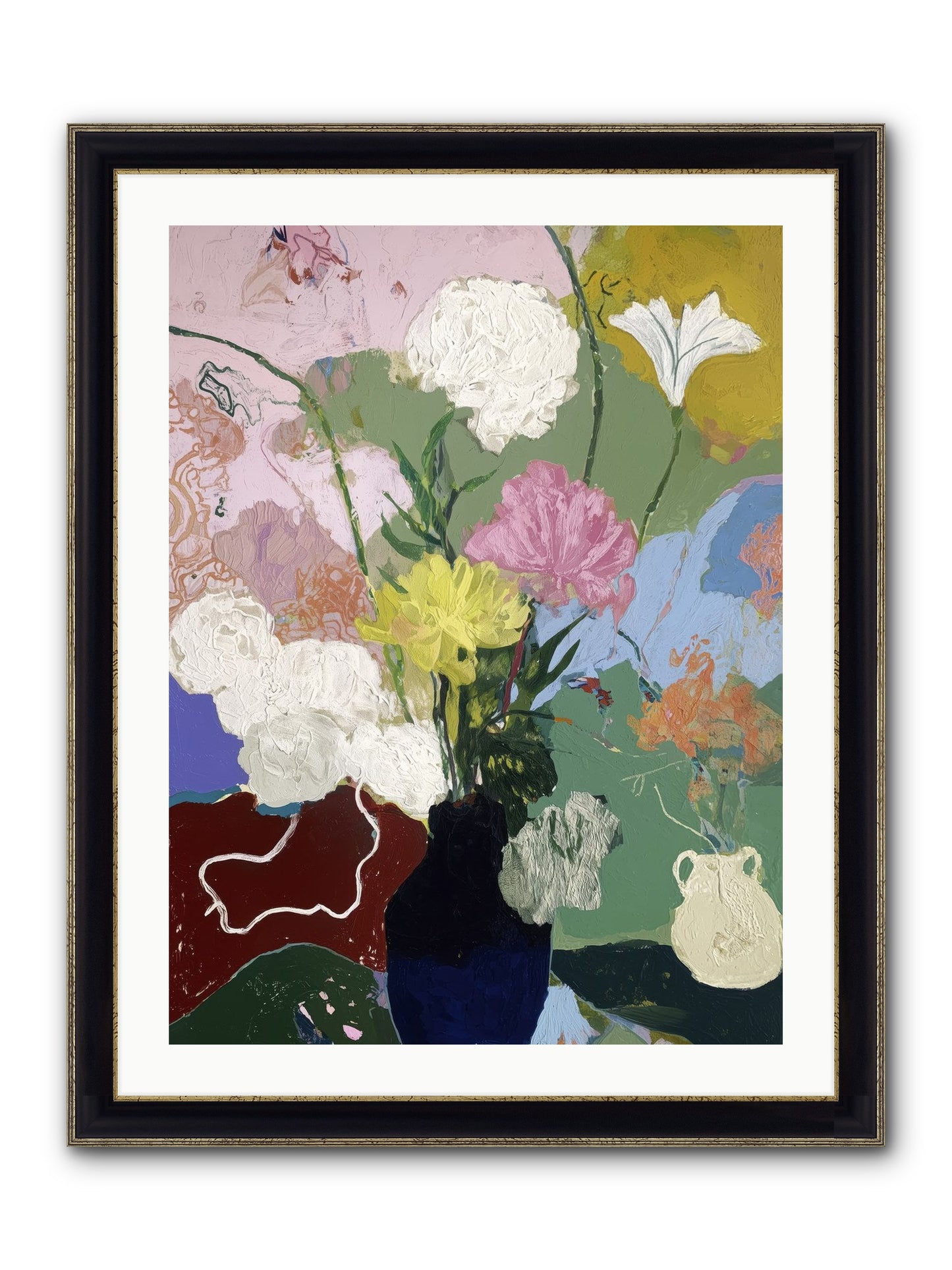 Sun-drenched Trails Framed Print - Black & Gold 24x32