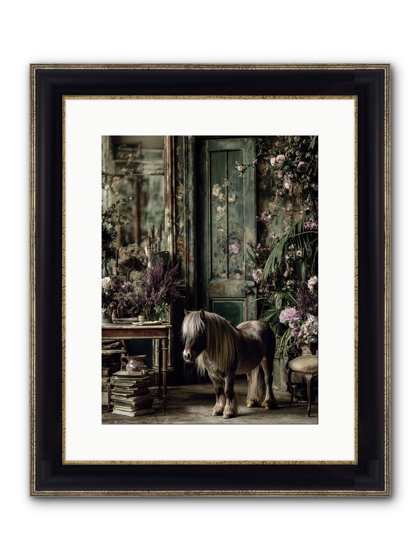 Sun Kissed Framed Print - Black & Gold 12x16