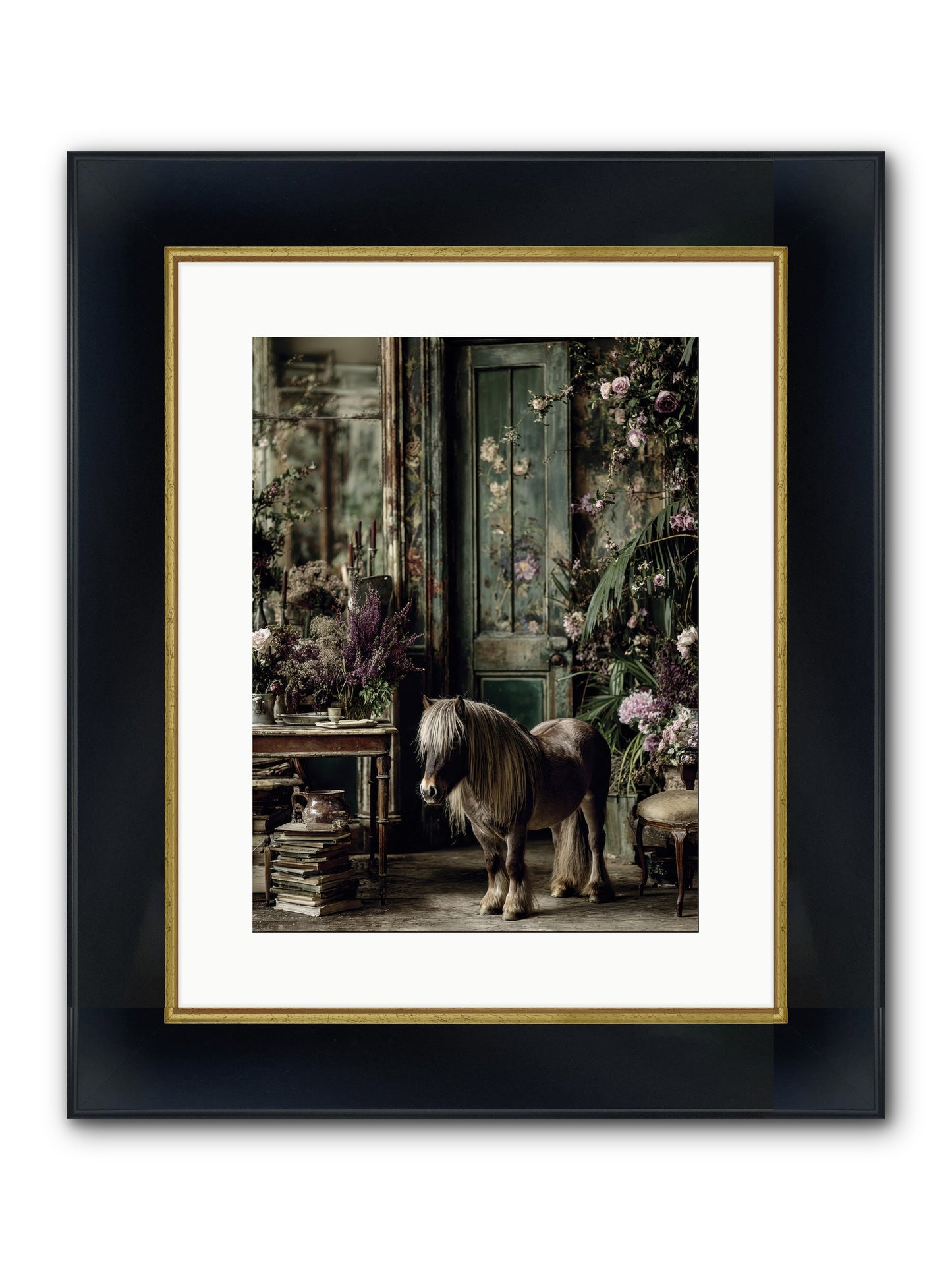 Sun Kissed Framed Print - Wide Black w/Gold 12x16