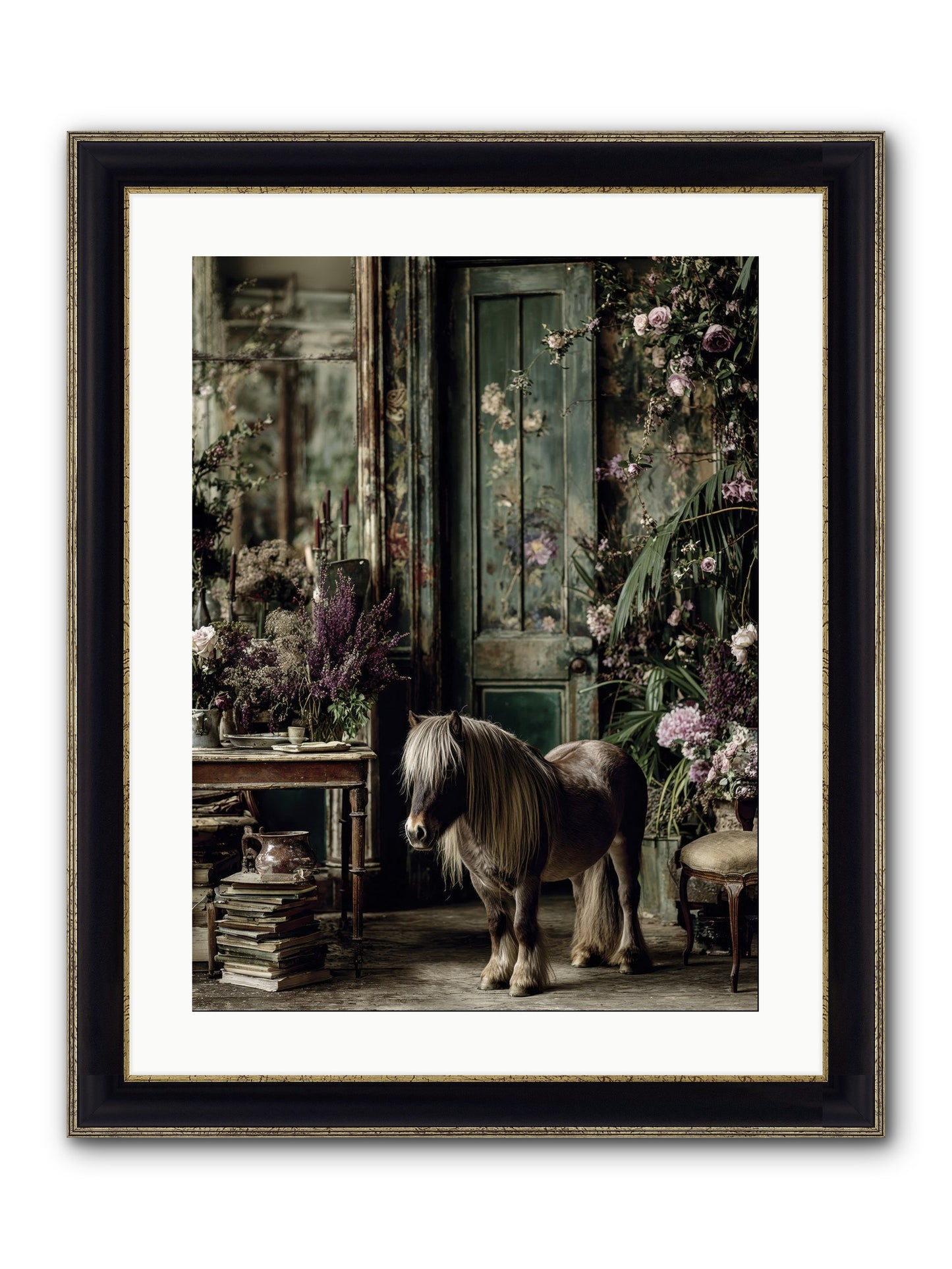 Sun Kissed Framed Print - Black & Gold 18x24