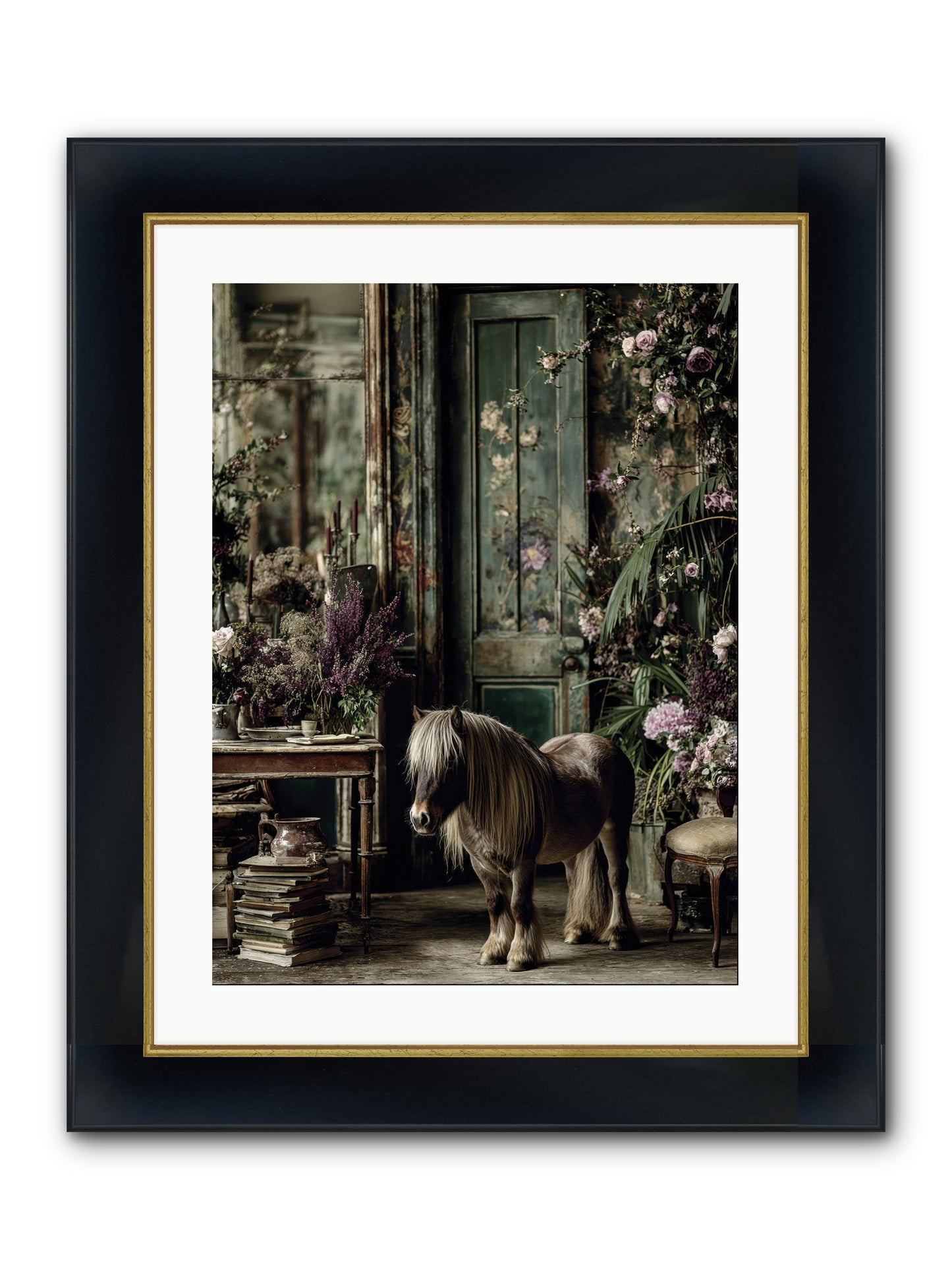 Sun Kissed Framed Print - Wide Black w/Gold 18x24