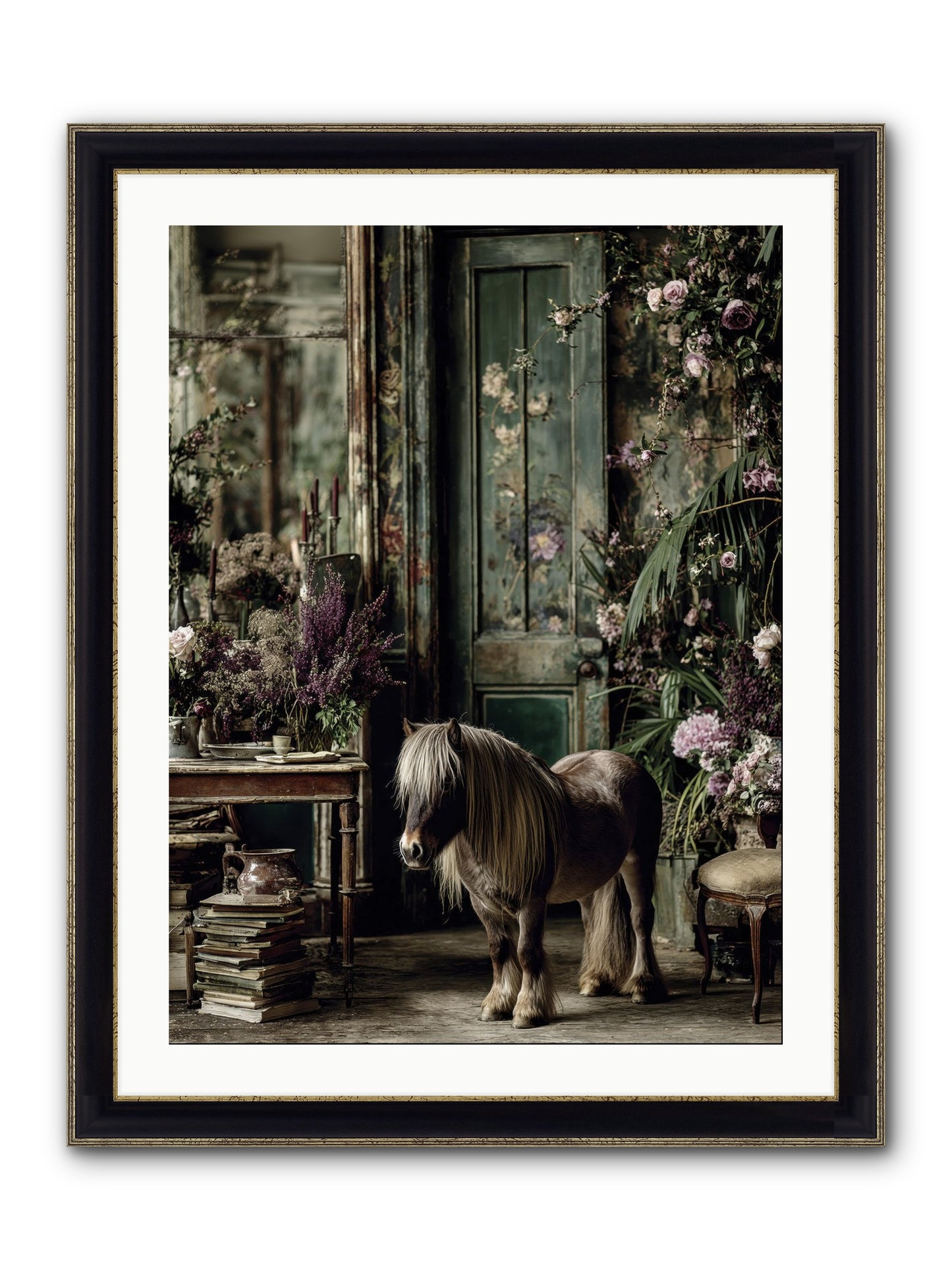 Sun Kissed Framed Print - Black & Gold 24x32