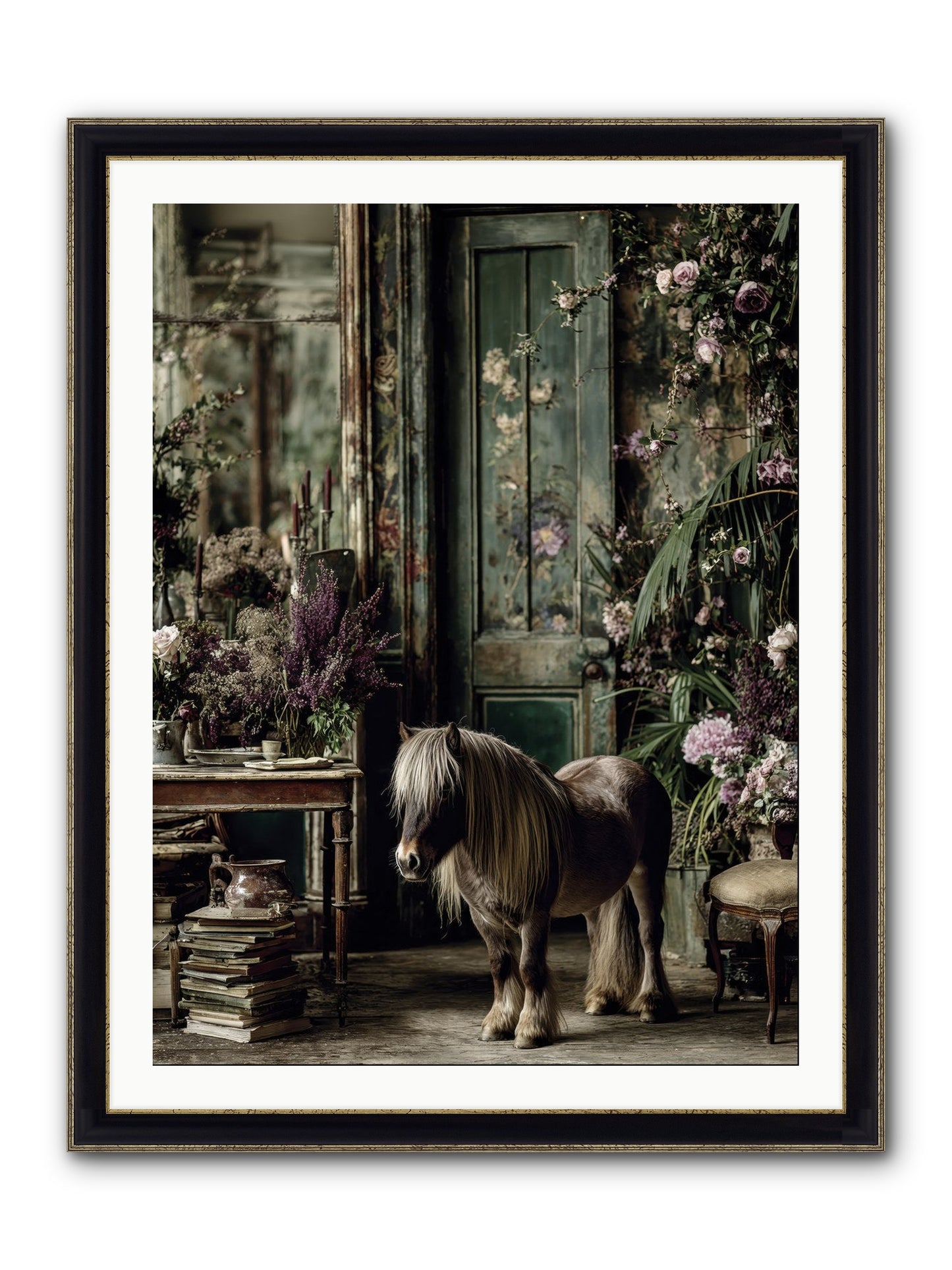 Sun Kissed Framed Print - Black & Gold 30x40