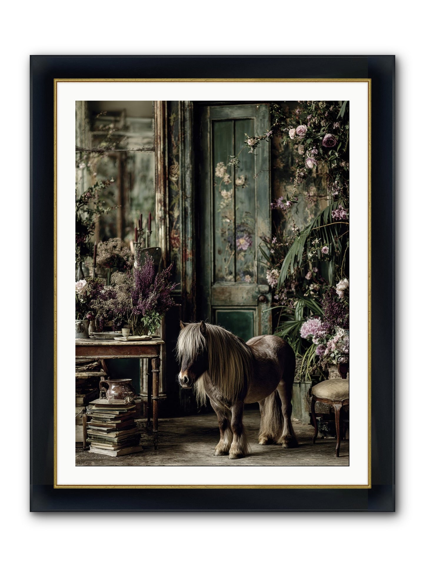 Sun Kissed Framed Print - Wide Black w/Gold 30x40