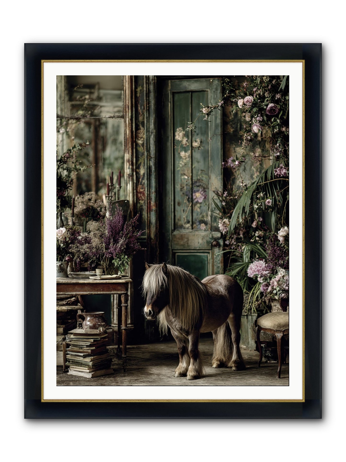 Sun Kissed Framed Print - Wide Black w/Gold 36x48