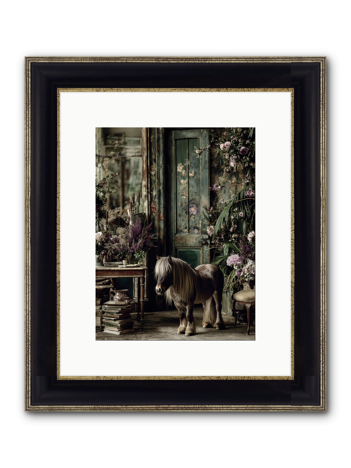 Sun Kissed Framed Print - Black & Gold 9x12