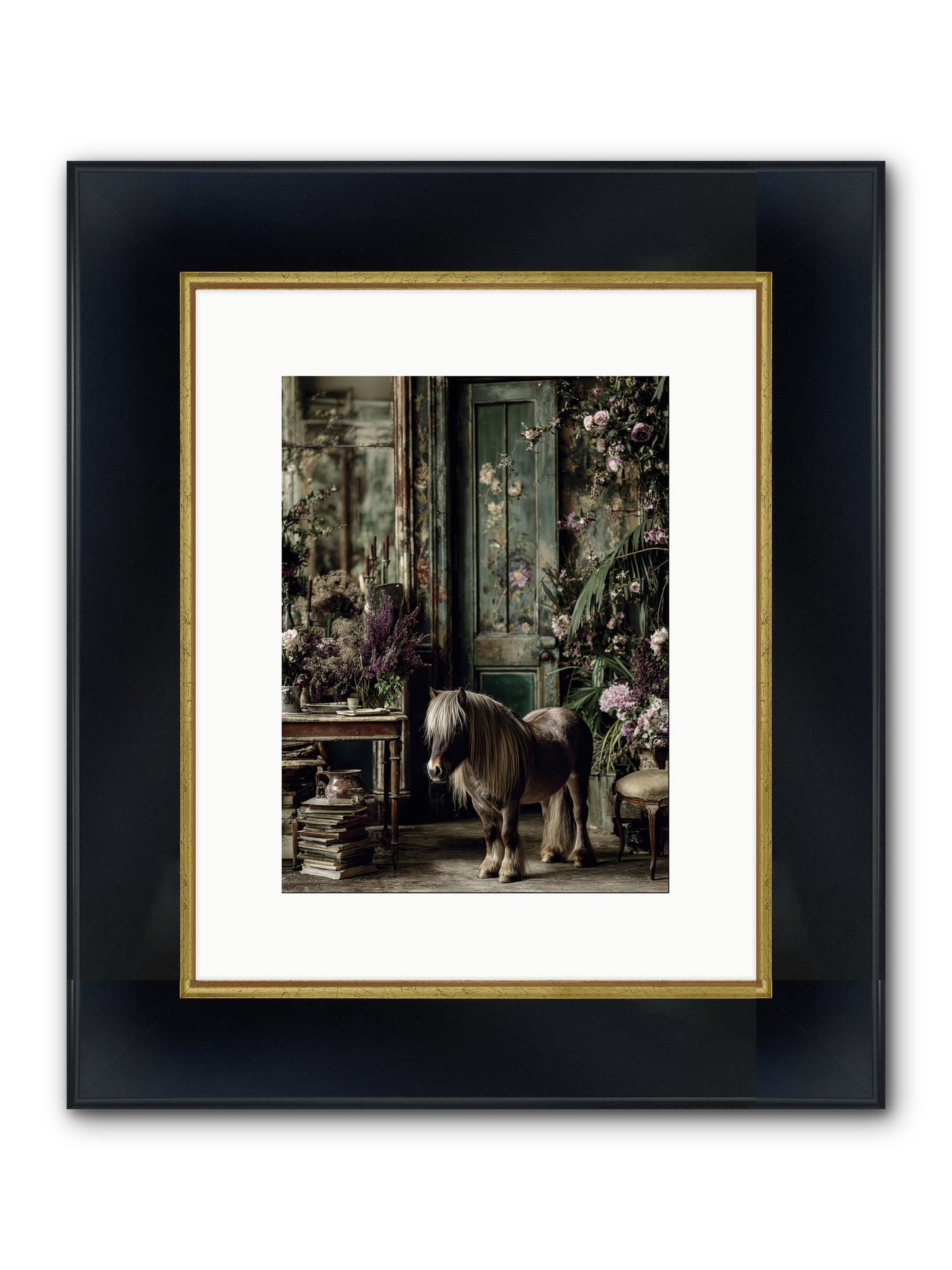 Sun Kissed Framed Print - Wide Black w/Gold 9x12
