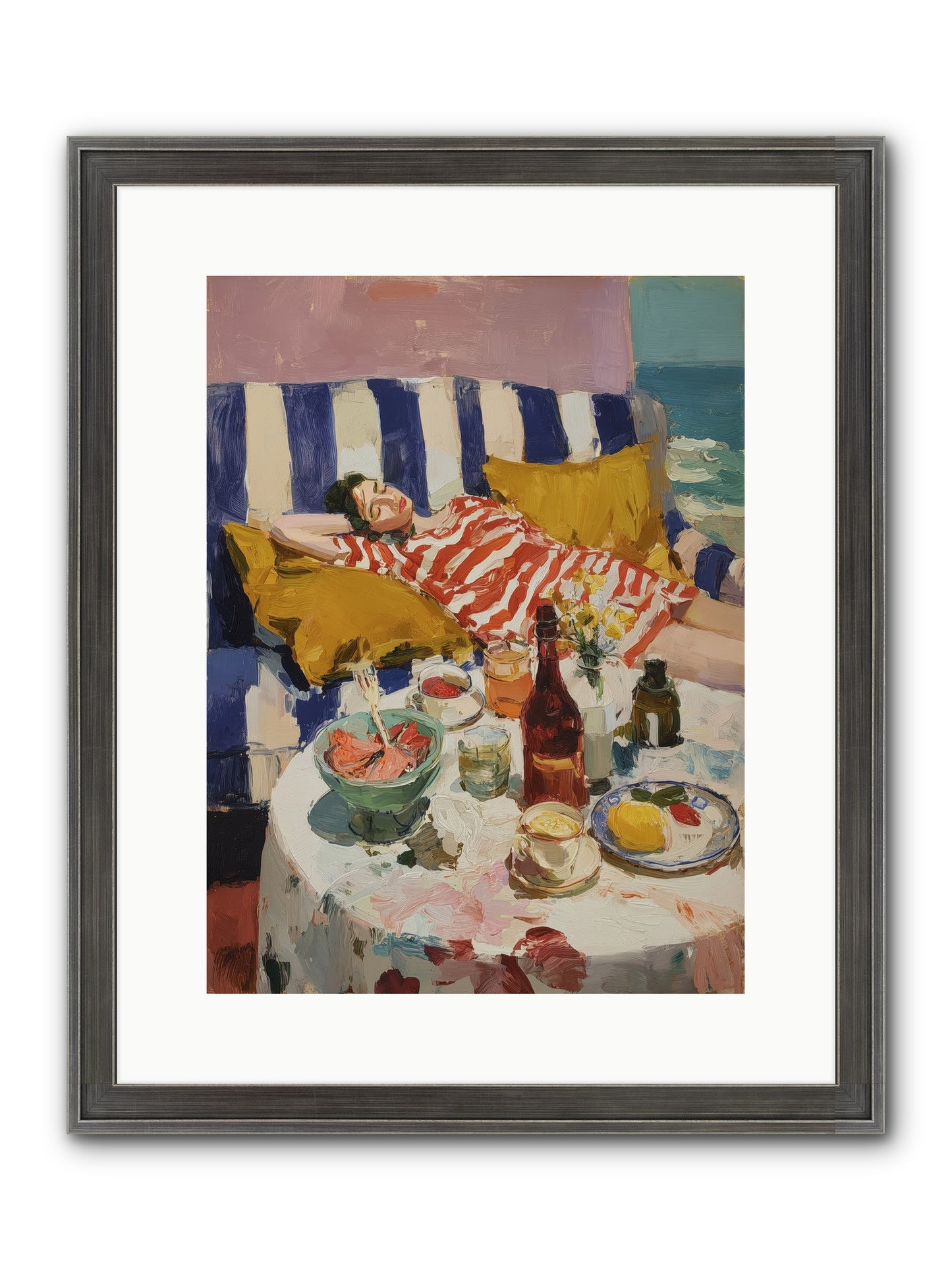 Sun-Kissed Slumber Framed Print - Slimwoods Black/Silver 12x16