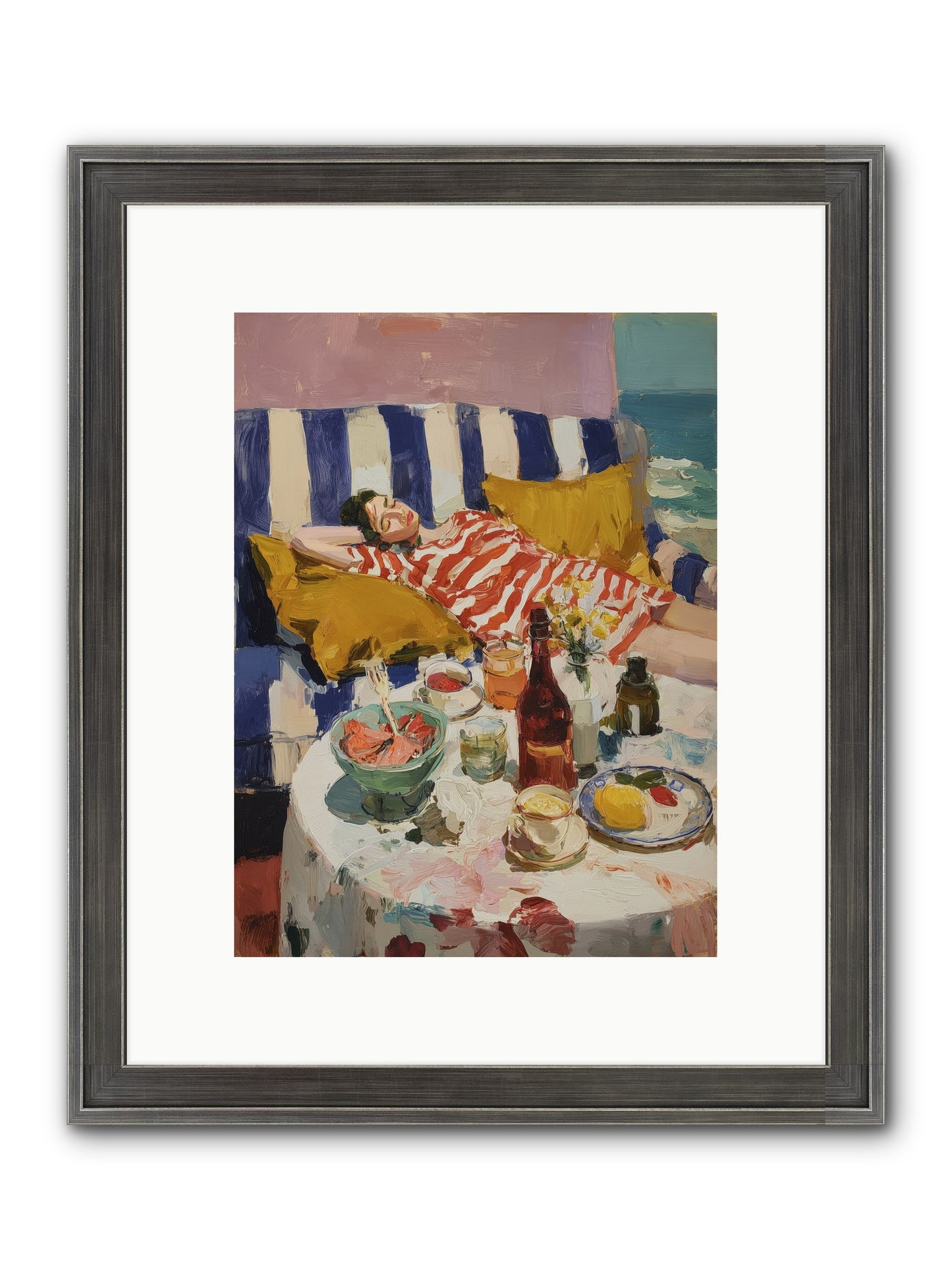 Sun-Kissed Slumber Framed Print - Slimwoods Black/Silver 9x12