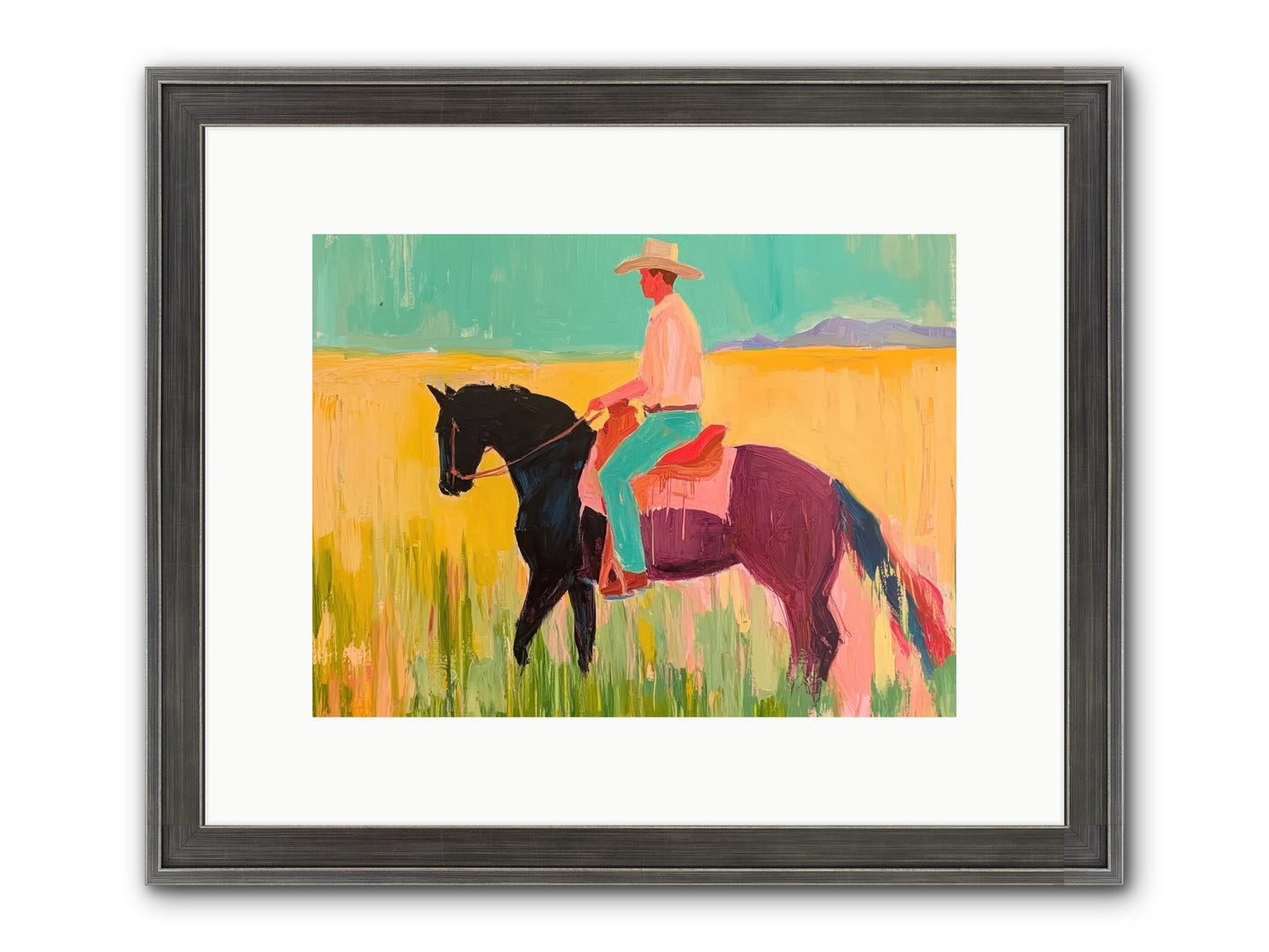 Sun-Touched Journey Framed Print - Slimwoods Black/Silver 12x9