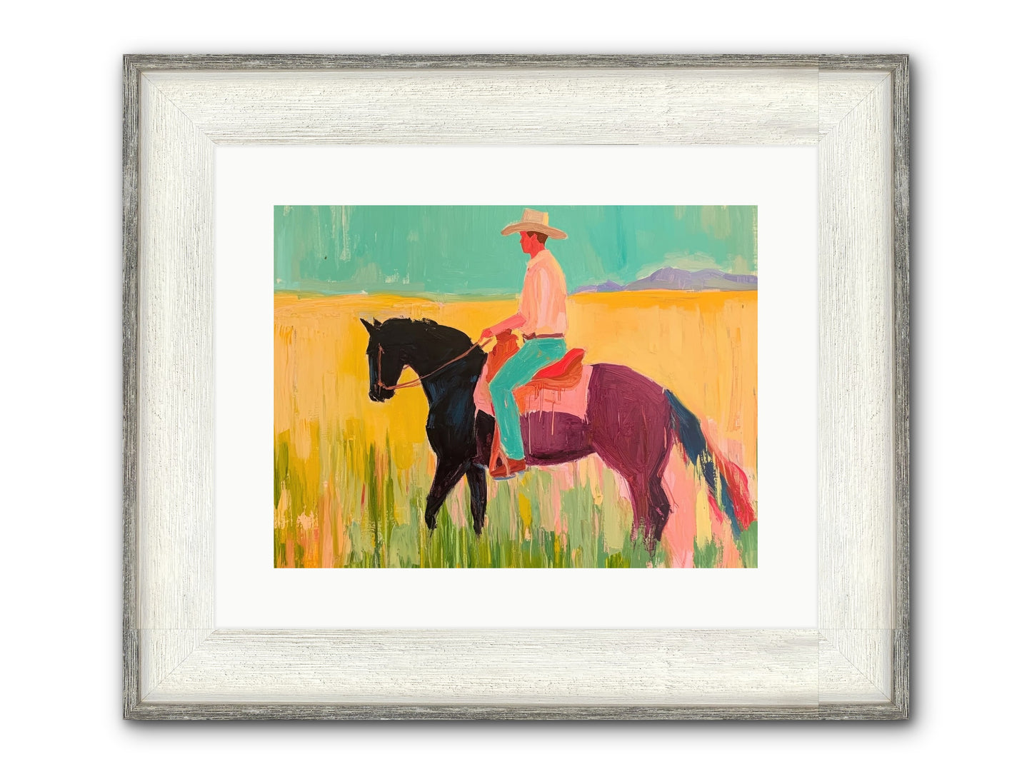 Sun-Touched Journey Framed Print - Driftwood White 16x12