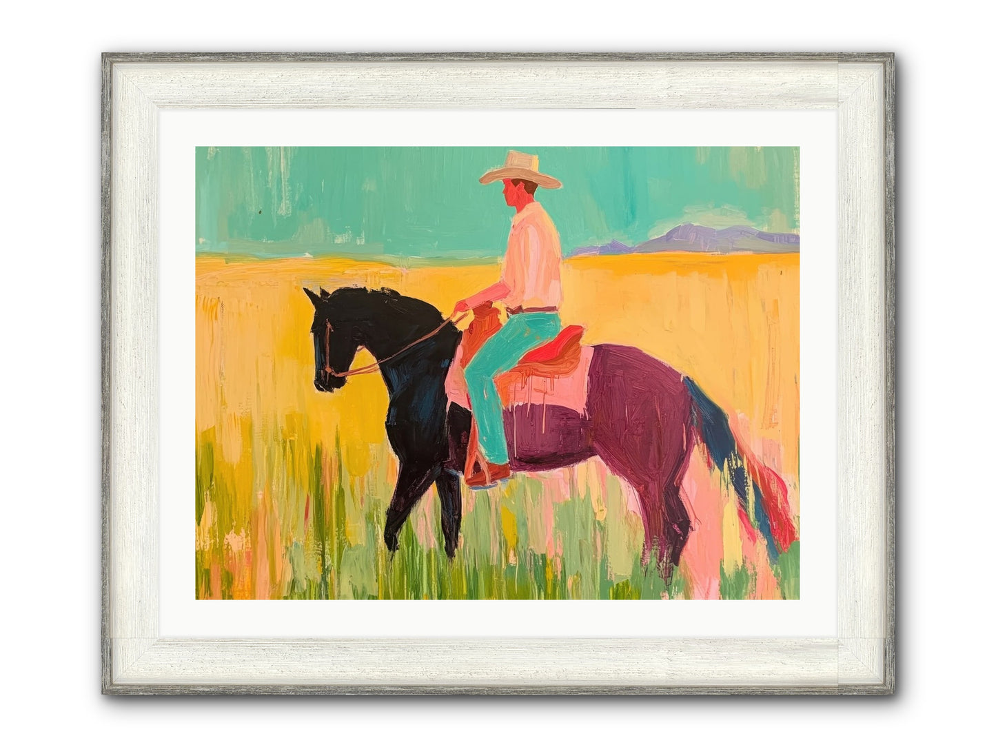 Sun-Touched Journey Framed Print - Driftwood White 32x24