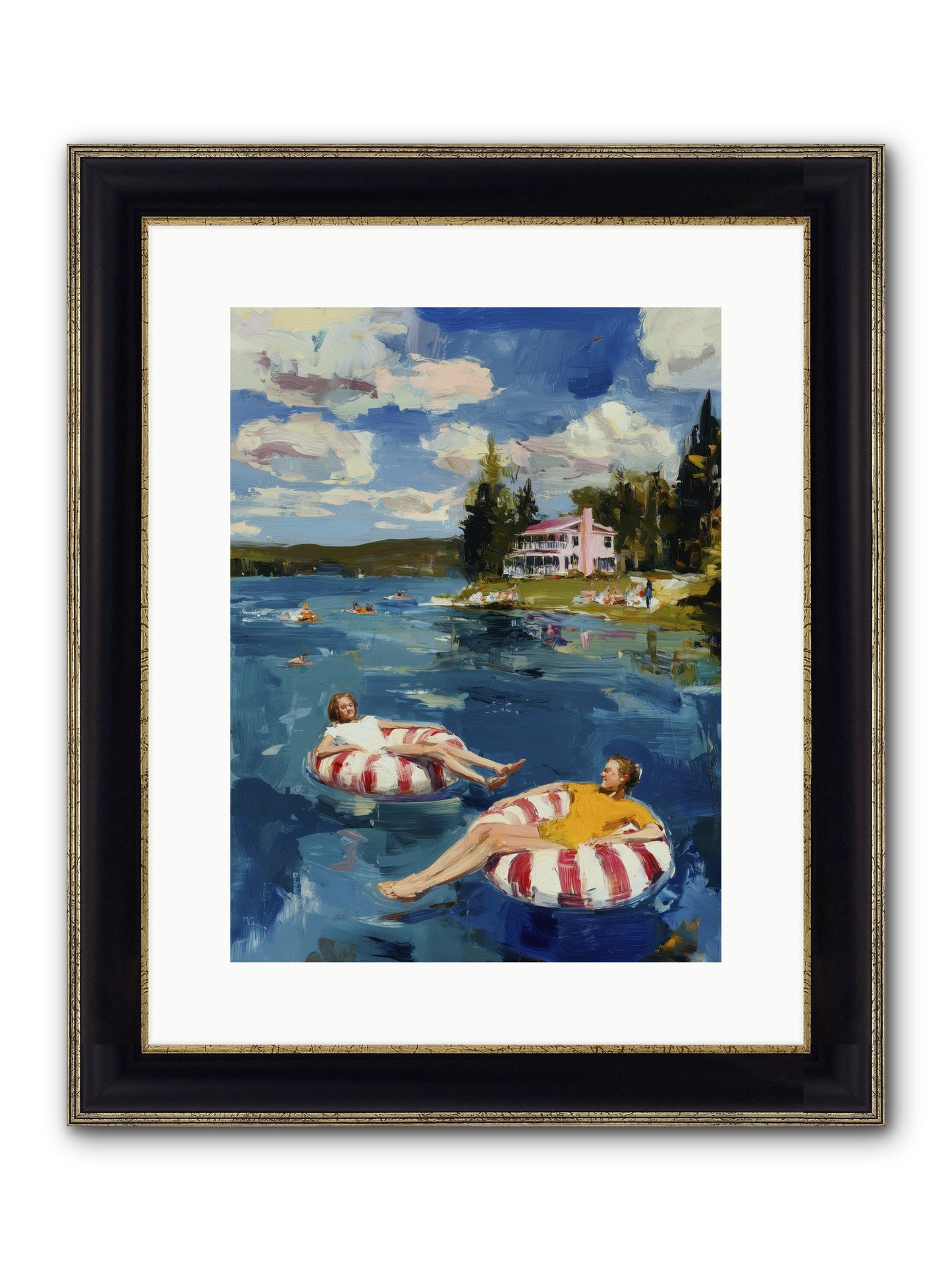 Sunburn & Laughter Framed Print - Black & Gold 12x16