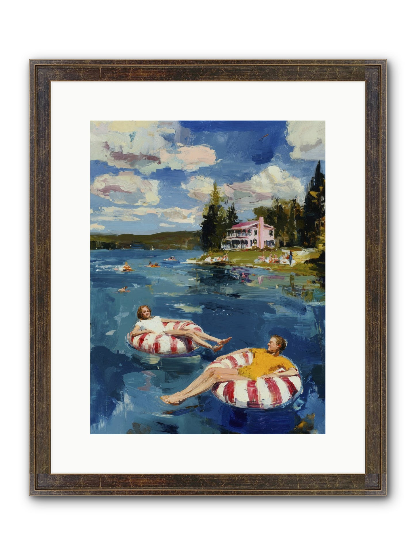 Sunburn & Laughter Framed Print - Slimwoods Black/Gold 12x16
