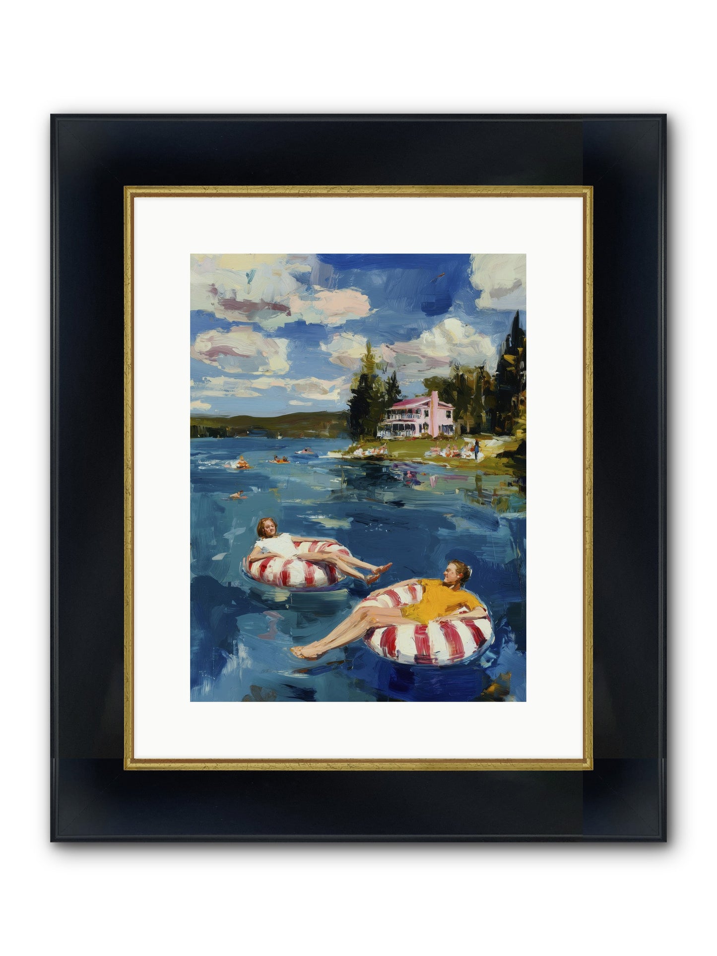 Sunburn & Laughter Framed Print - Wide Black w/Gold 12x16