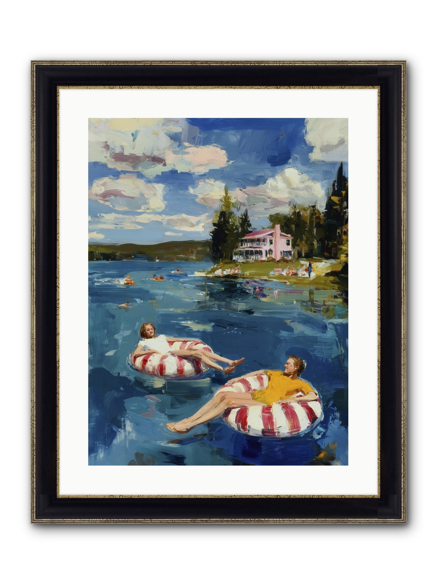 Sunburn & Laughter Framed Print - Black & Gold 18x24