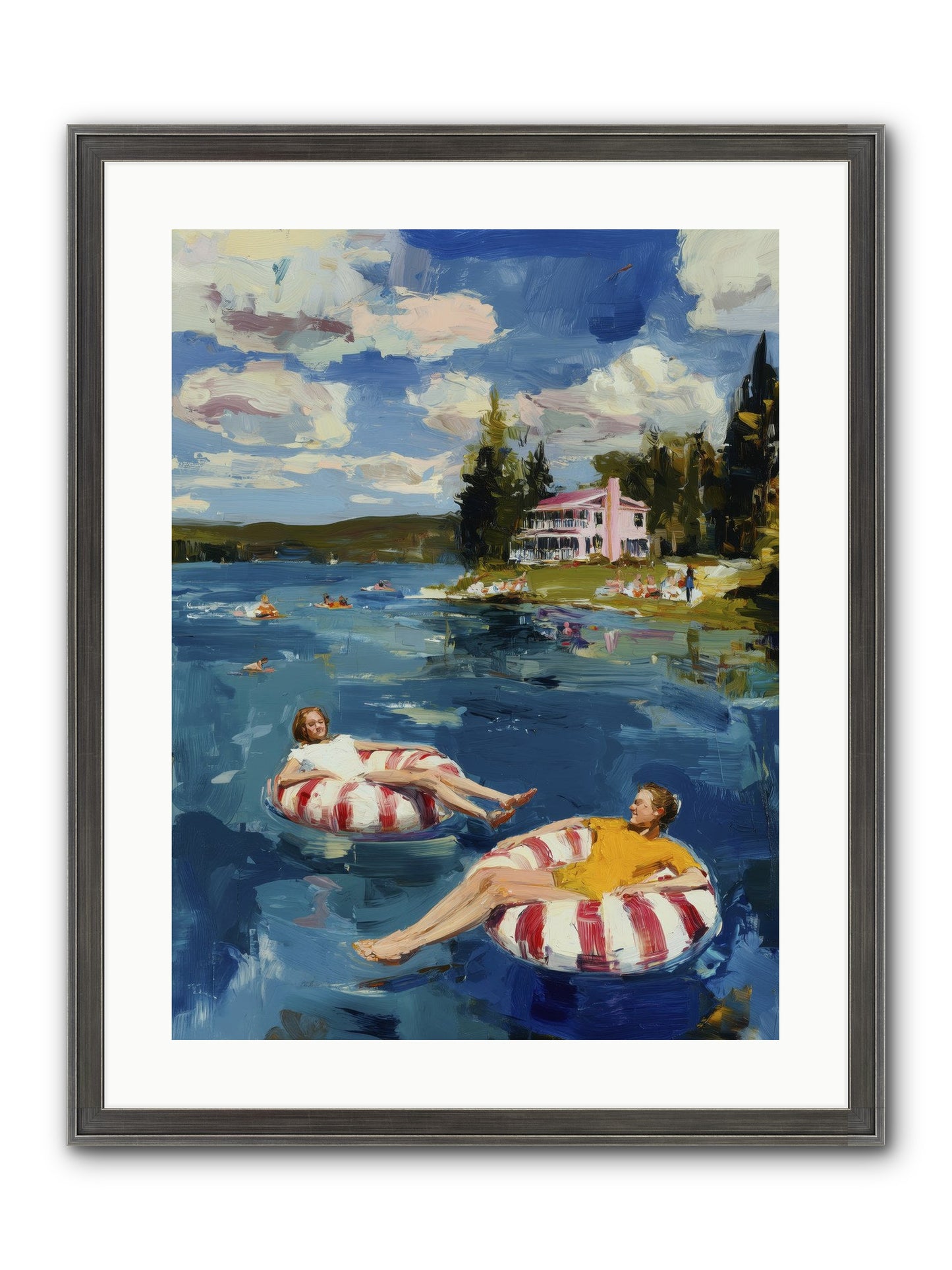 Sunburn & Laughter Framed Print - Slimwoods Black/Silver 18x24