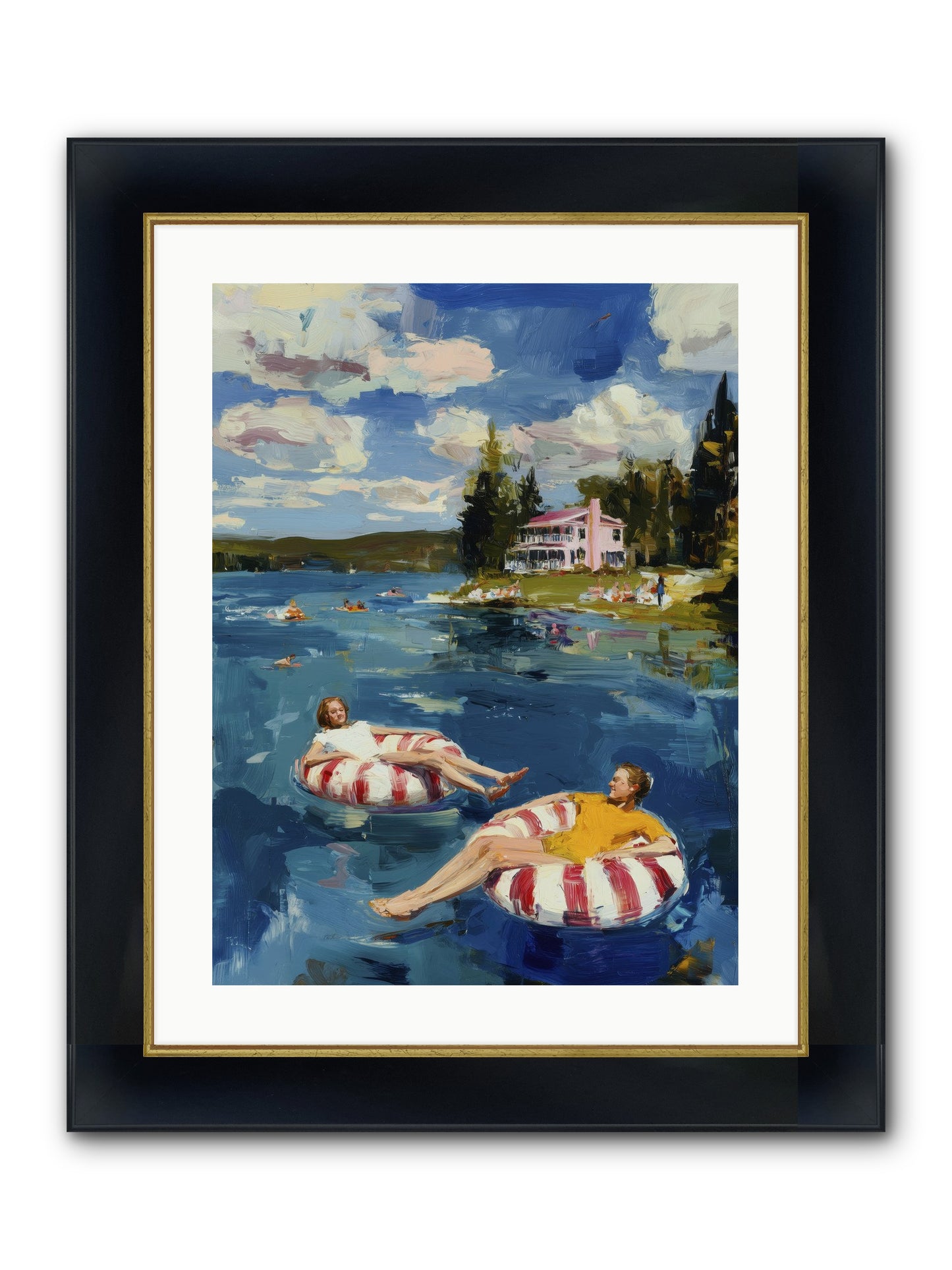 Sunburn & Laughter Framed Print - Wide Black w/Gold 18x24