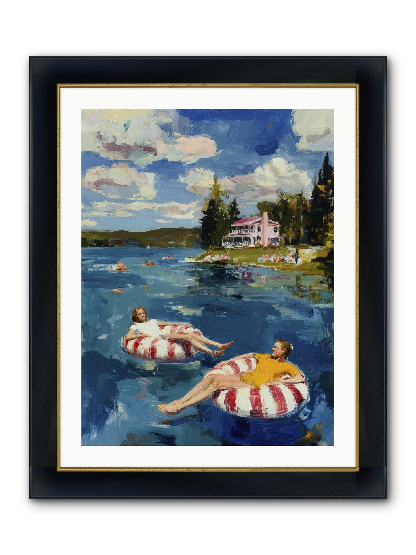 Sunburn & Laughter Framed Print - Wide Black w/Gold 24x32