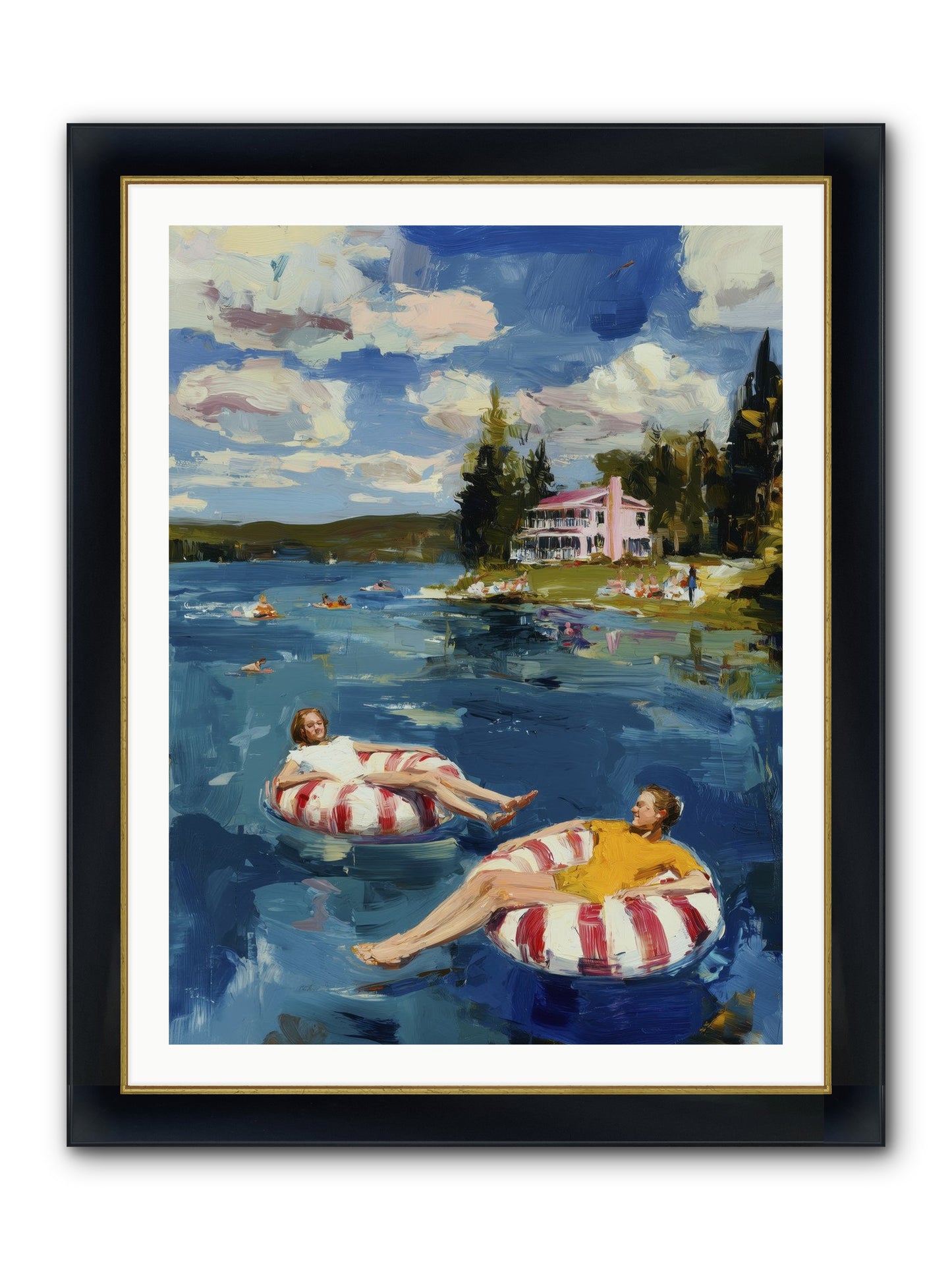 Sunburn & Laughter Framed Print - Wide Black w/Gold 30x40