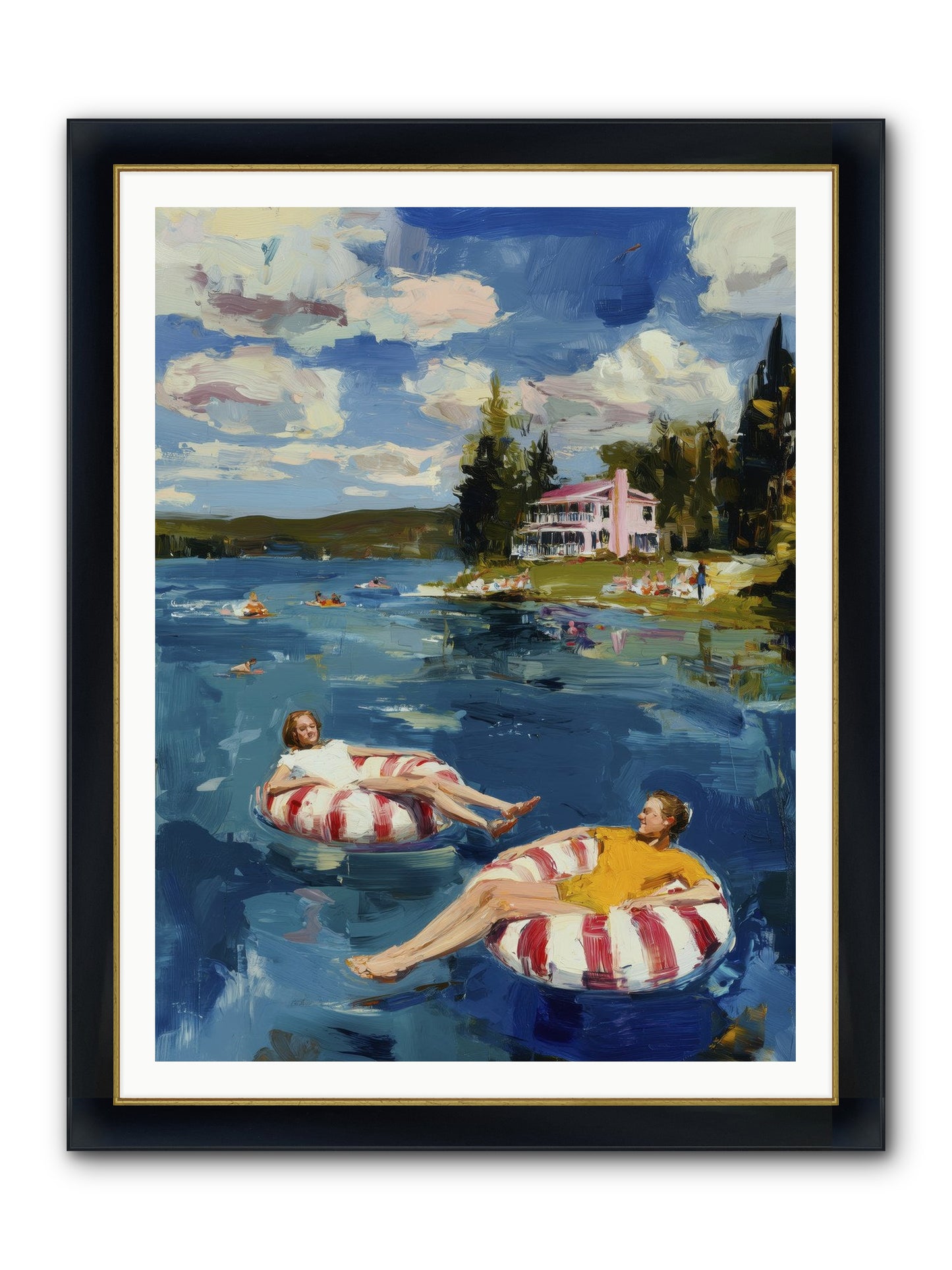 Sunburn & Laughter Framed Print - Wide Black w/Gold 36x48