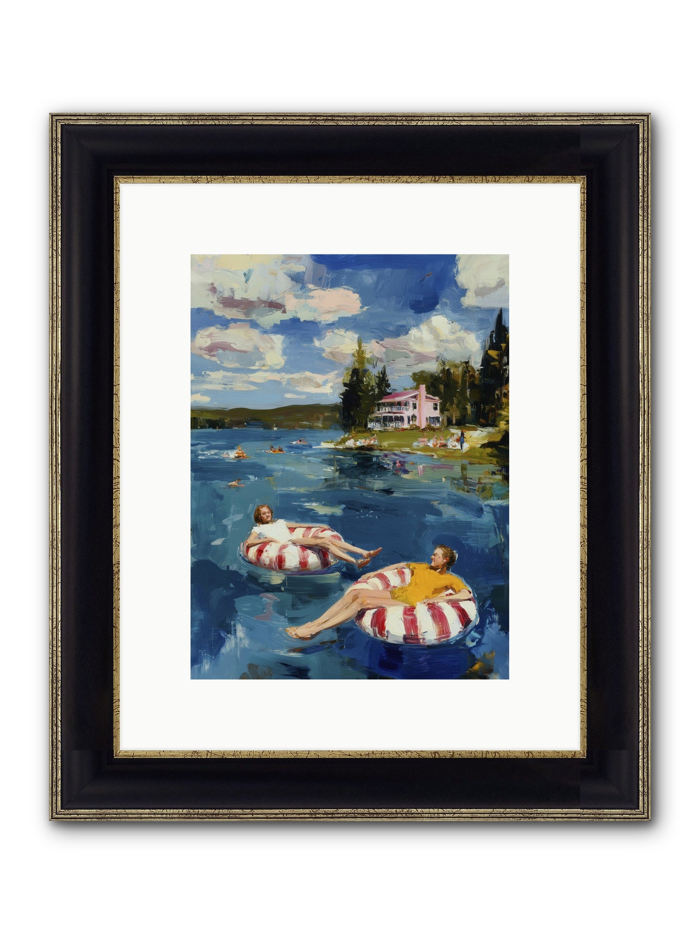 Sunburn & Laughter Framed Print - Black & Gold 9x12