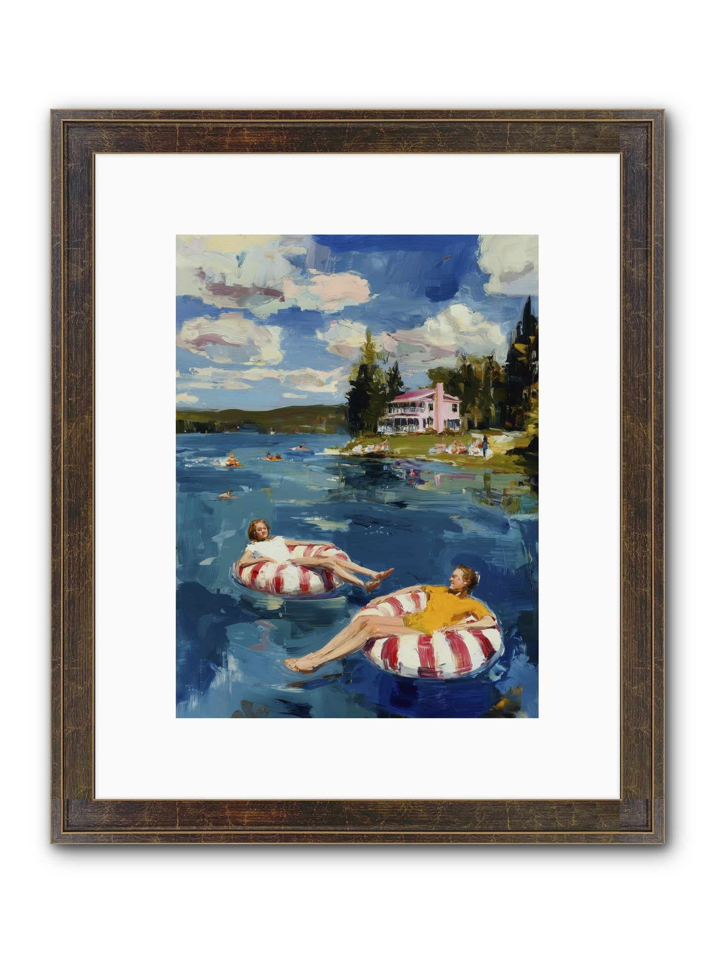 Sunburn & Laughter Framed Print - Slimwoods Black/Gold 9x12