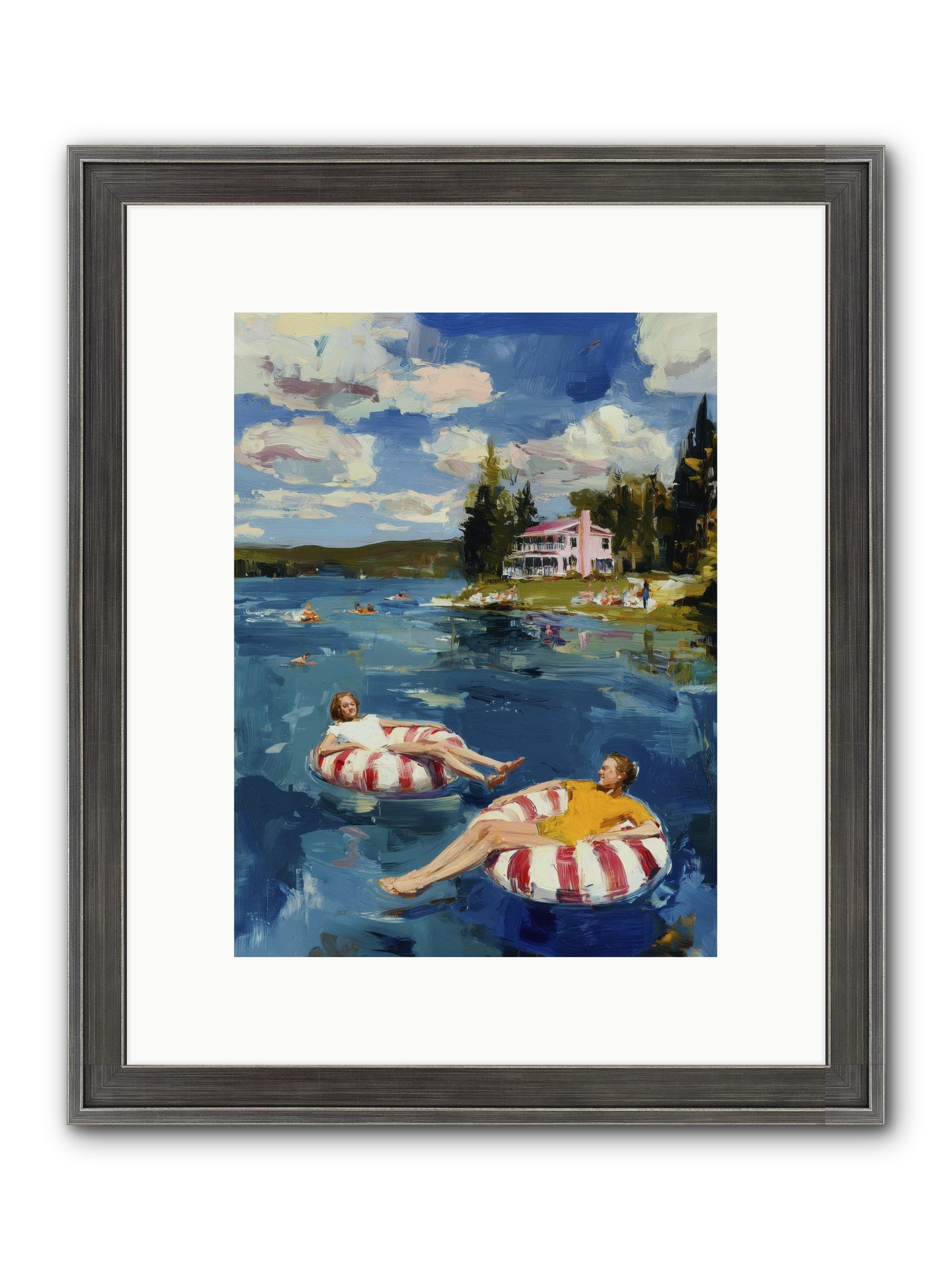 Sunburn & Laughter Framed Print - Slimwoods Black/Silver 9x12