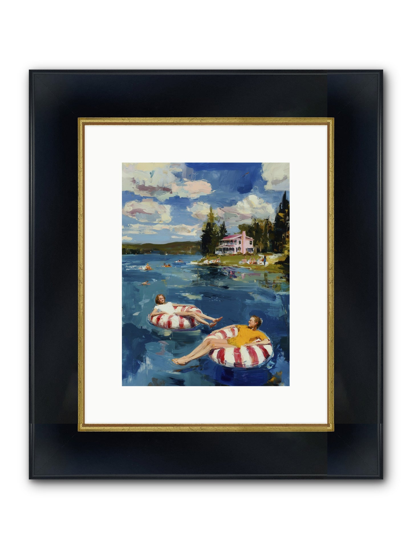 Sunburn & Laughter Framed Print - Wide Black w/Gold 9x12