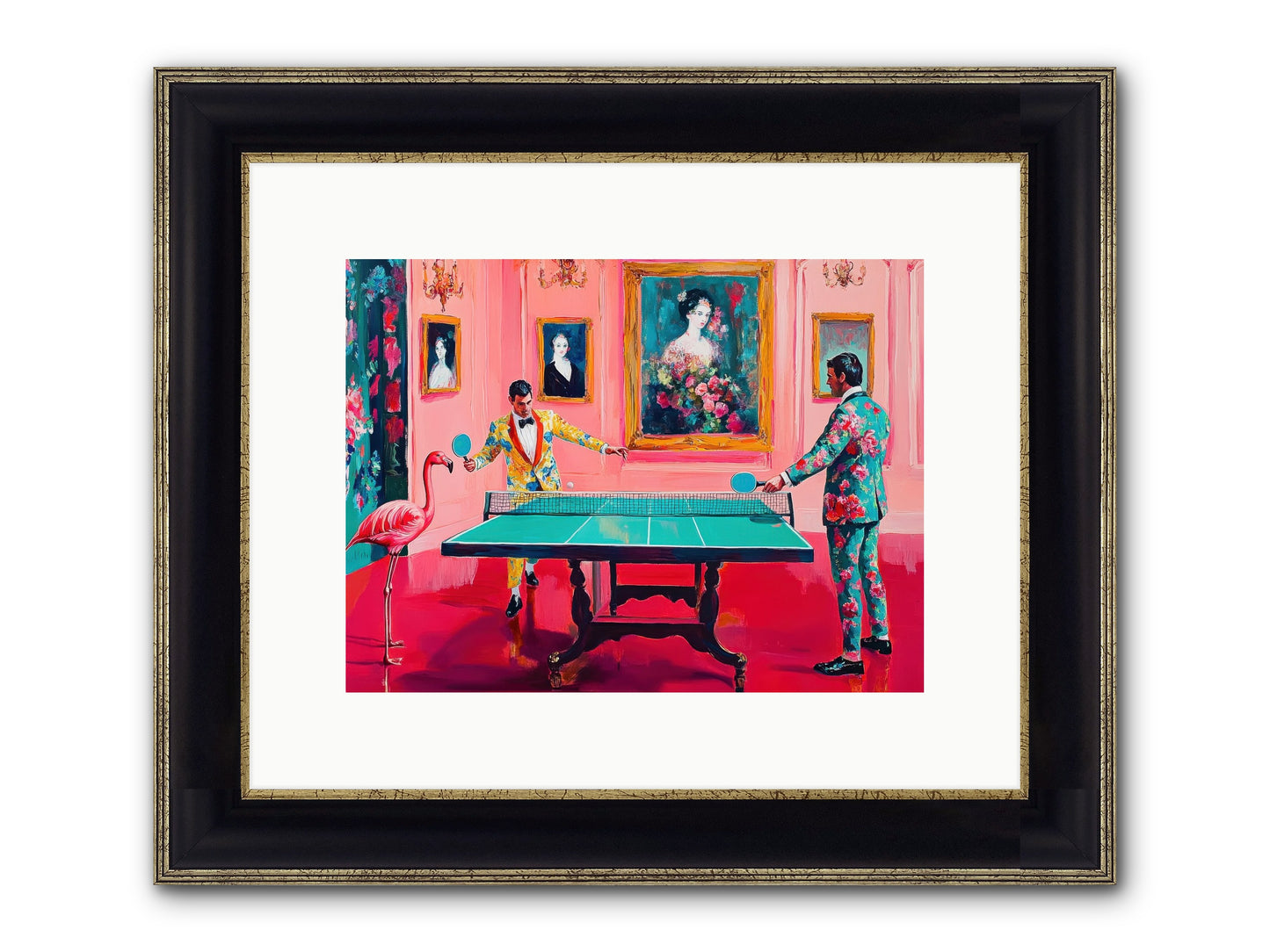 Sunday Diversions Framed Print - Black & Gold 12x9