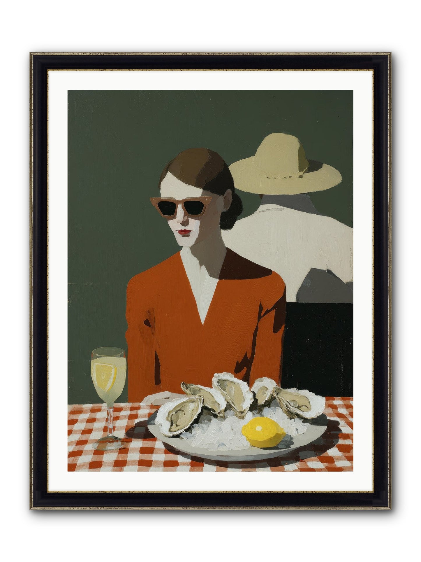 Sunday Letters Framed Print - Black & Gold 30x40