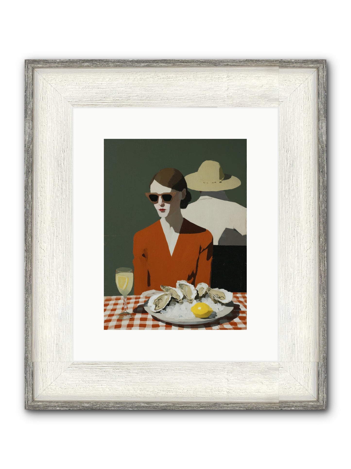 Sunday Letters Framed Print - Driftwood White 9x12