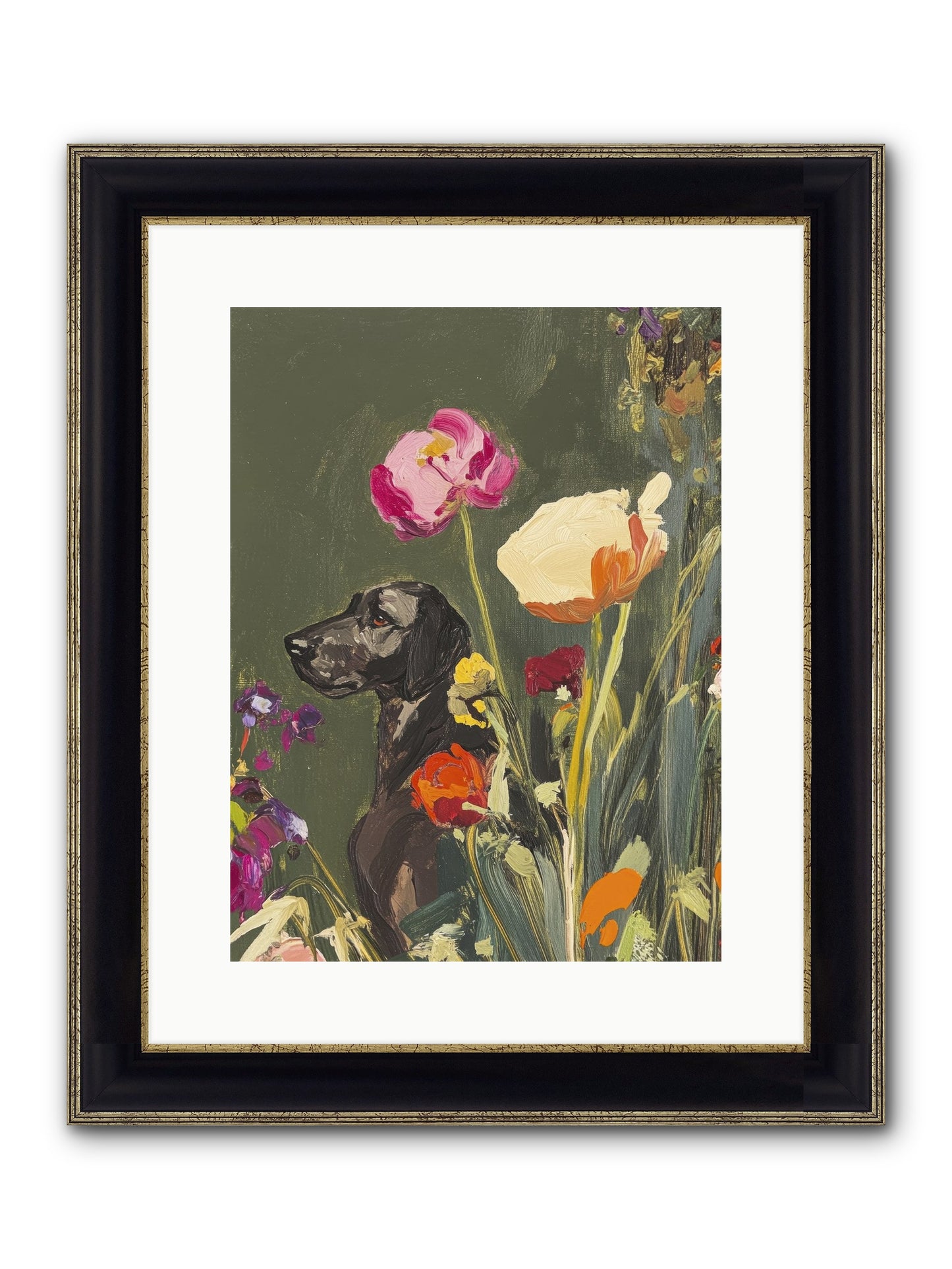 Sunday's Sweet Boy Framed Print - Black & Gold 12x16