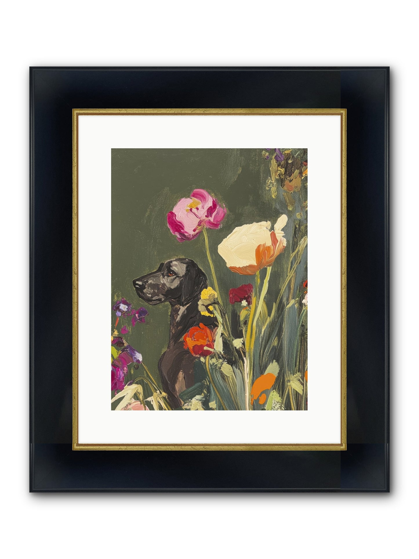 Sunday's Sweet Boy Framed Print - Wide Black w/Gold 12x16