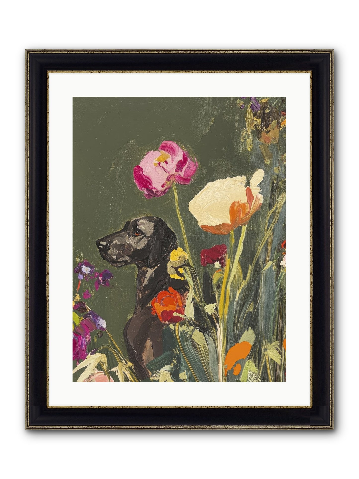 Sunday's Sweet Boy Framed Print - Black & Gold 18x24