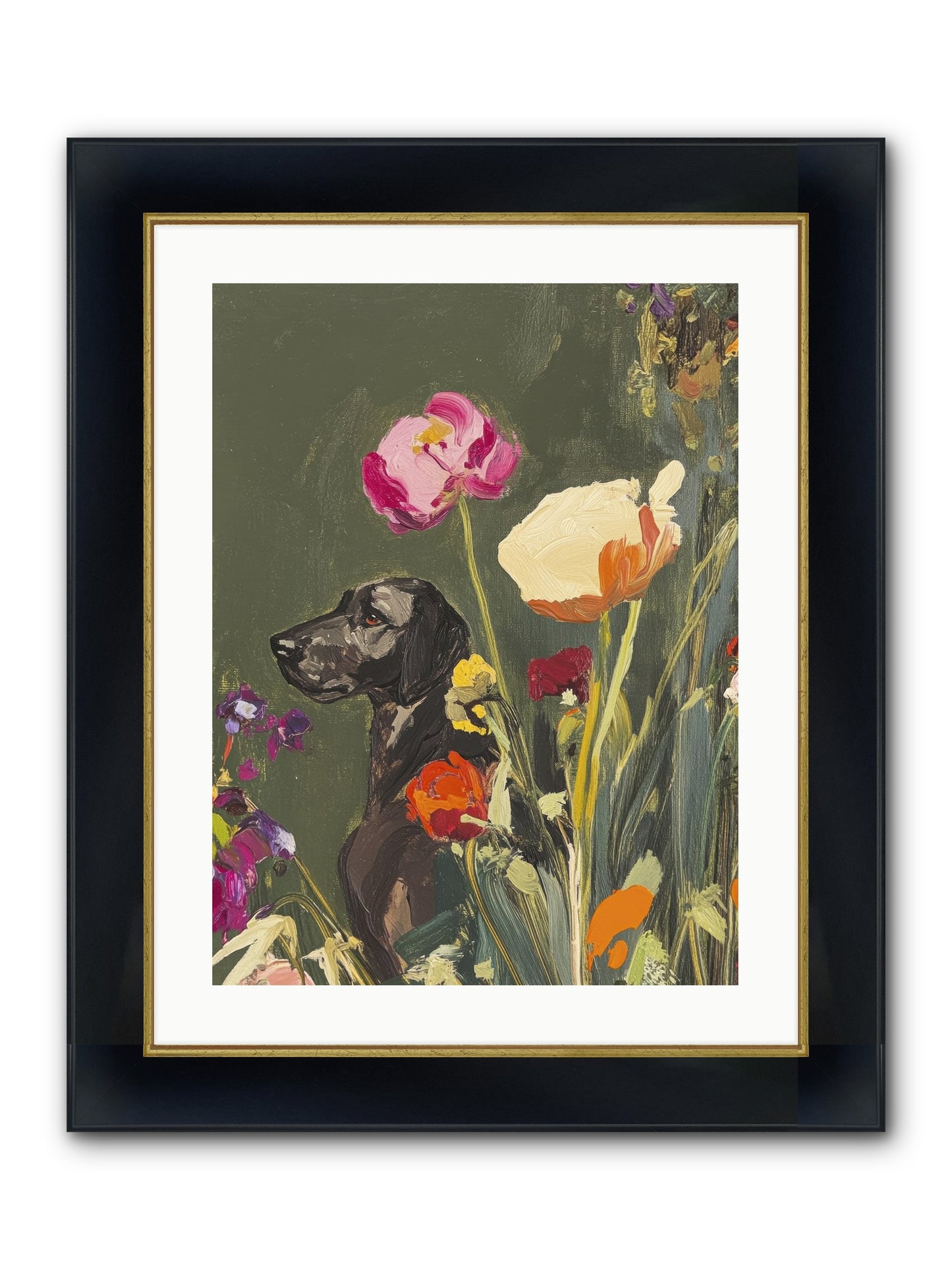 Sunday's Sweet Boy Framed Print - Wide Black w/Gold 18x24
