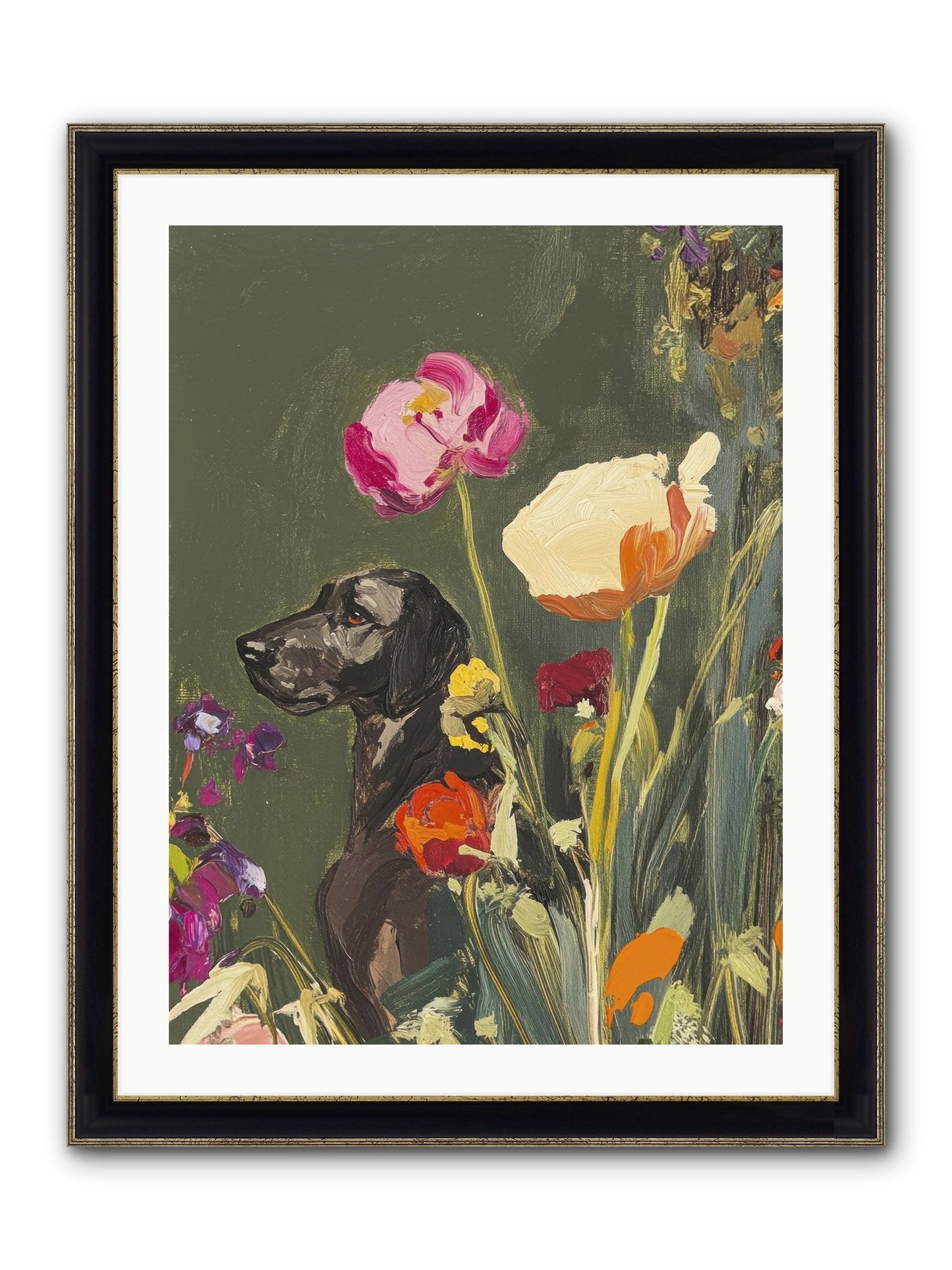 Sunday's Sweet Boy Framed Print - Black & Gold 24x32