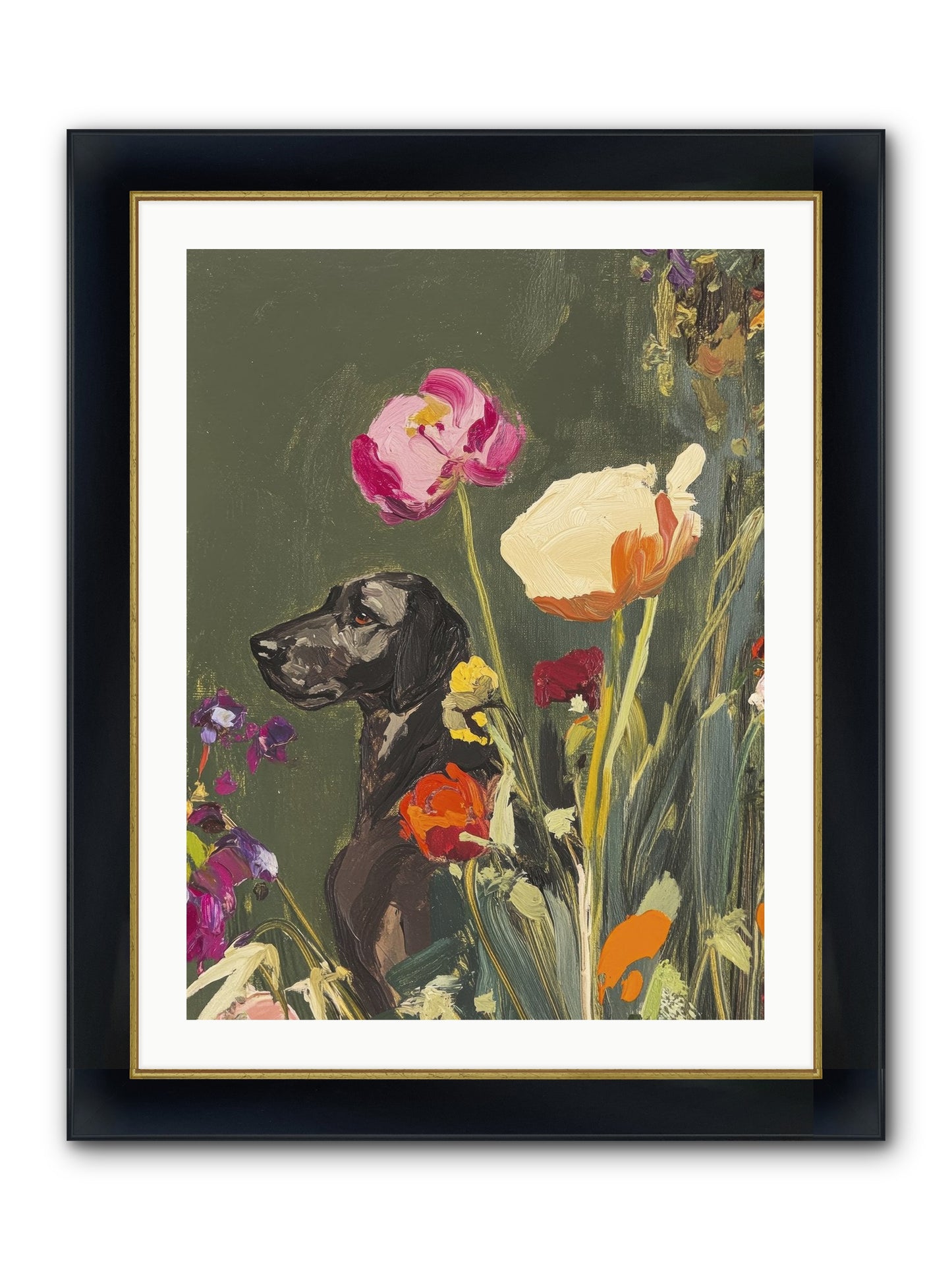 Sunday's Sweet Boy Framed Print - Wide Black w/Gold 24x32
