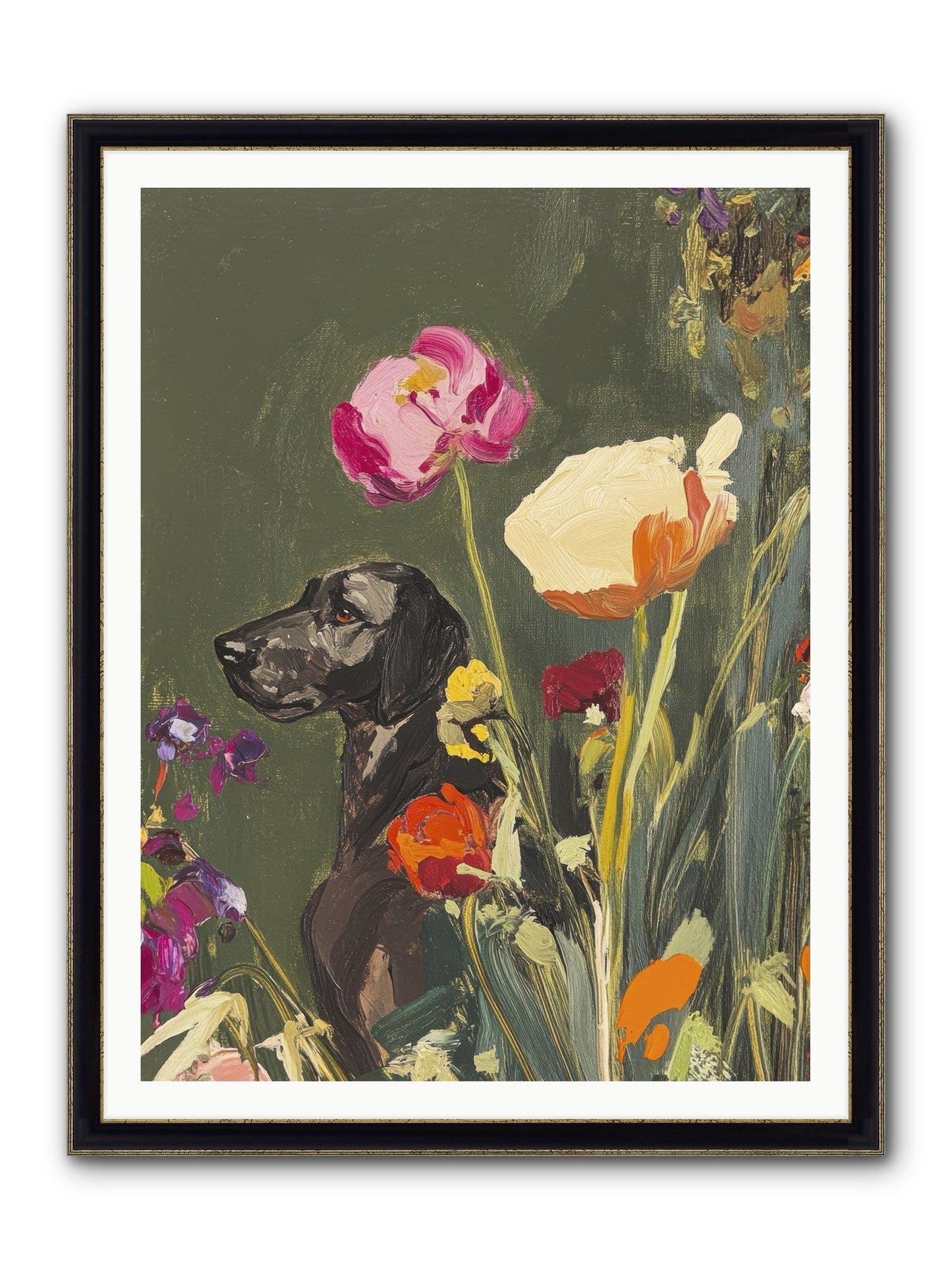 Sunday's Sweet Boy Framed Print - Black & Gold 36x48