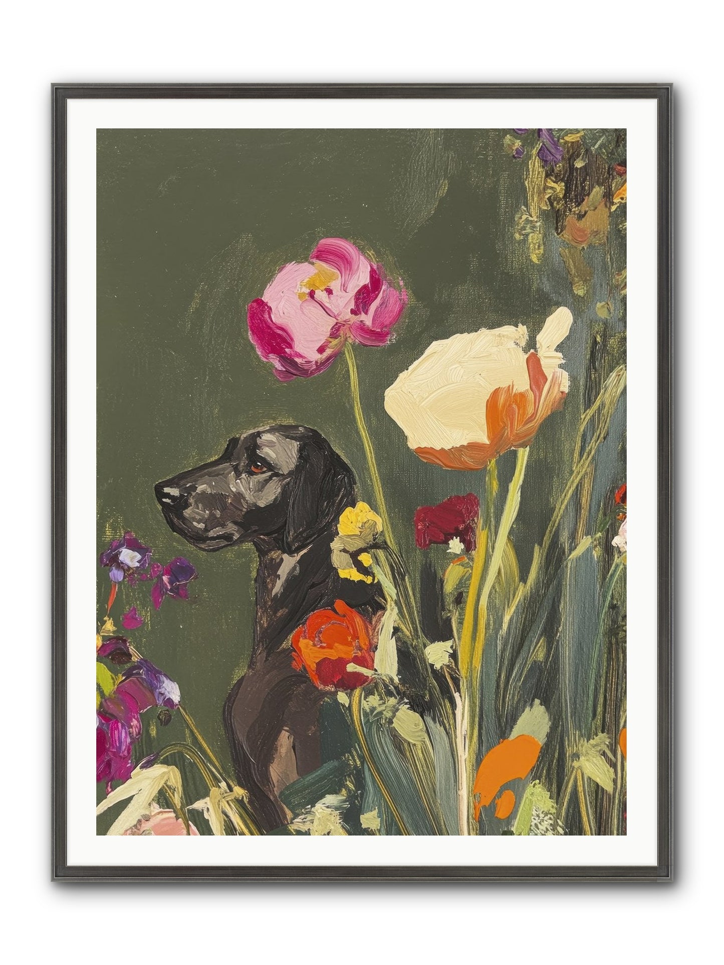 Sunday's Sweet Boy Framed Print - Slimwoods Black/Silver 36x48