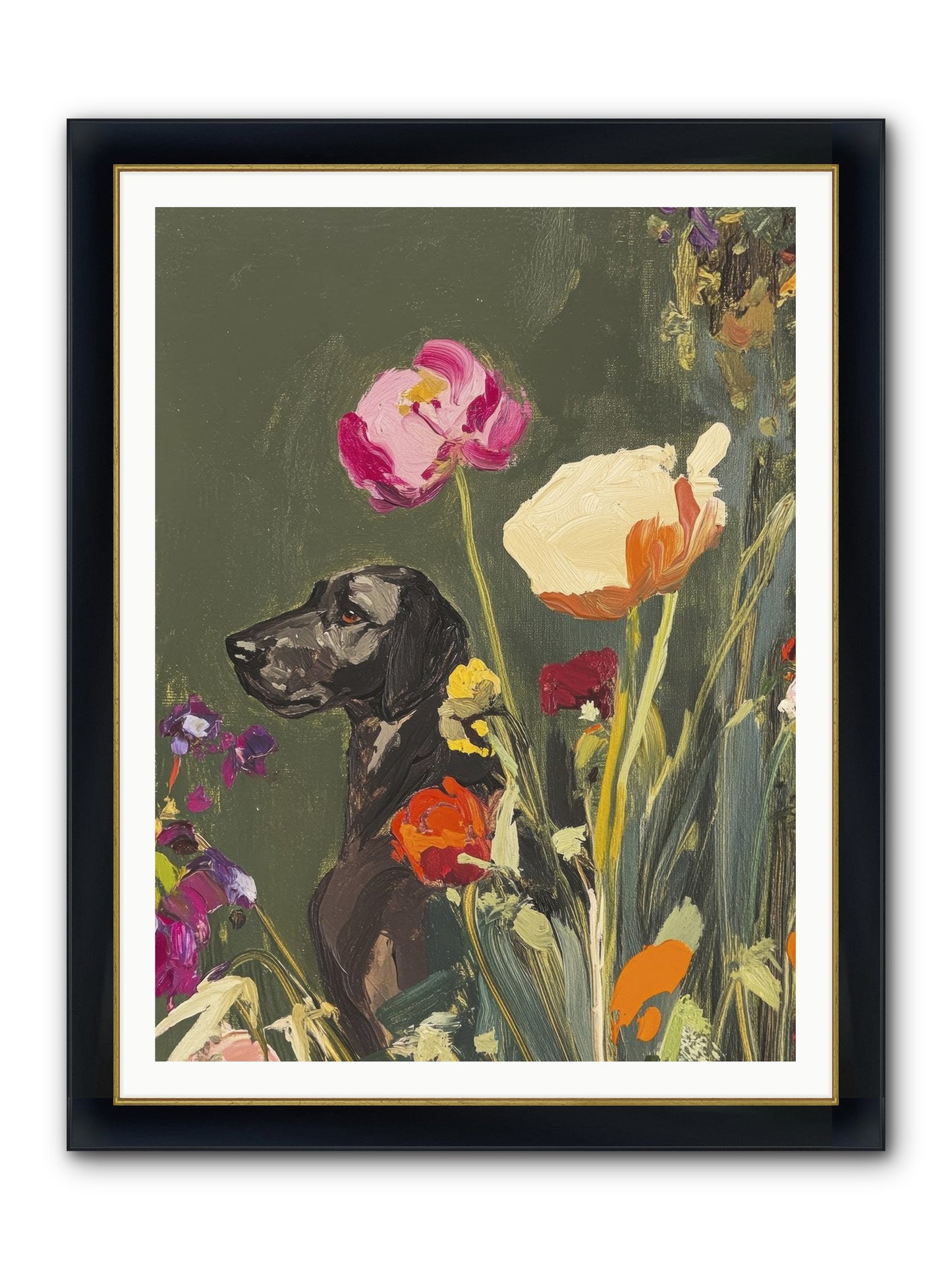 Sunday's Sweet Boy Framed Print - Wide Black w/Gold 36x48
