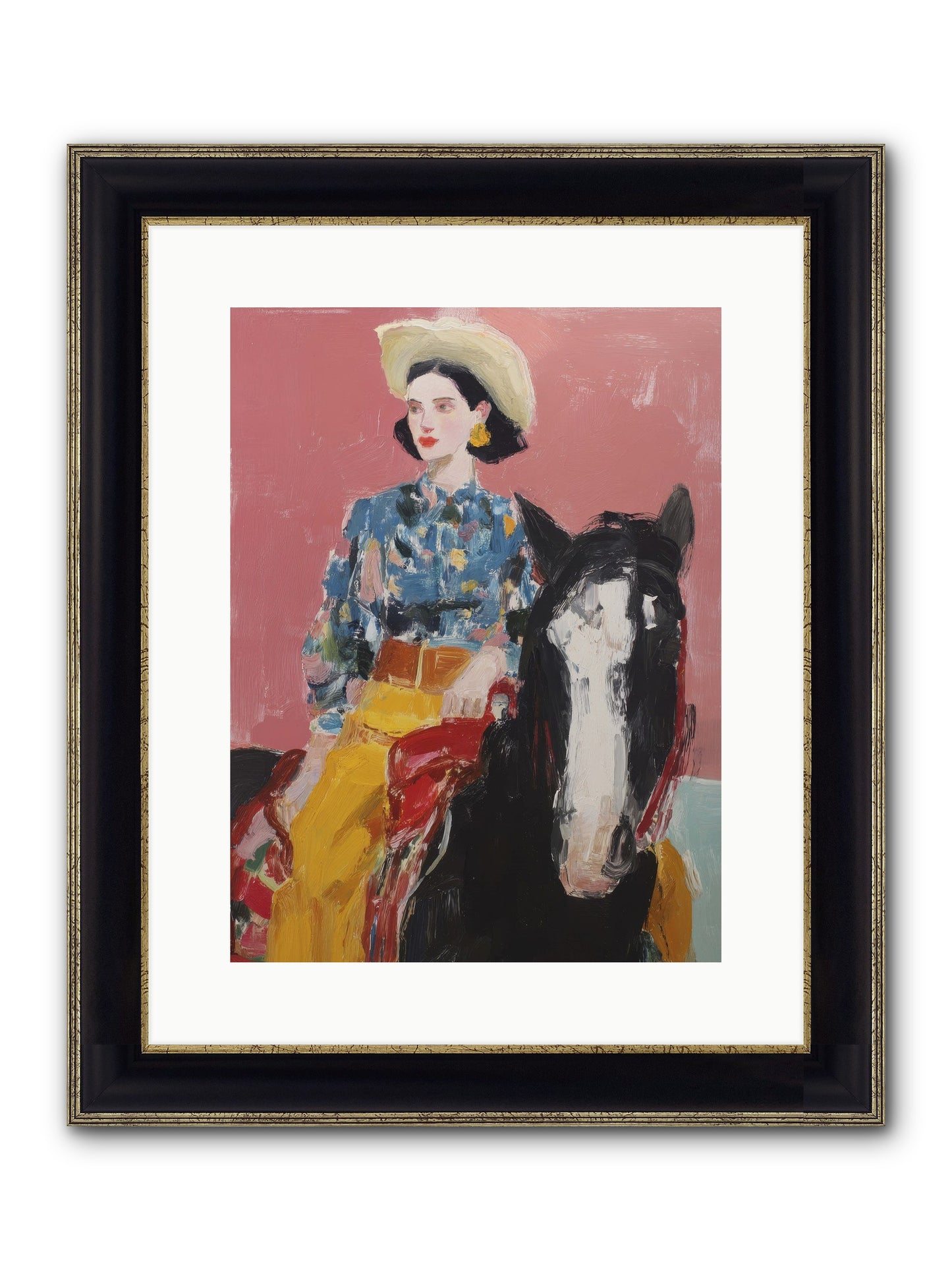 Sunday Sovereign Framed Print - Black & Gold 12x16