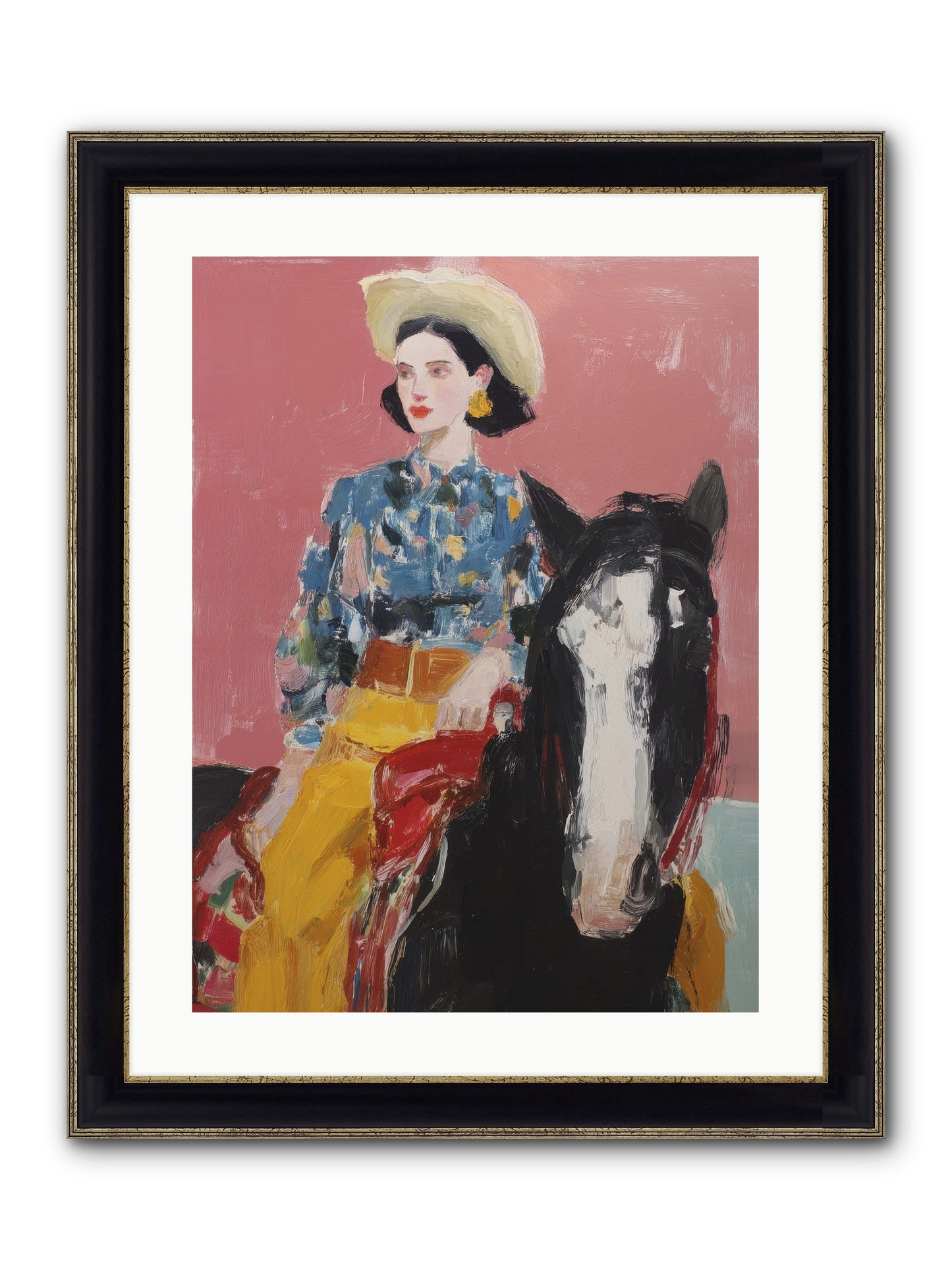 Sunday Sovereign Framed Print - Black & Gold 18x24