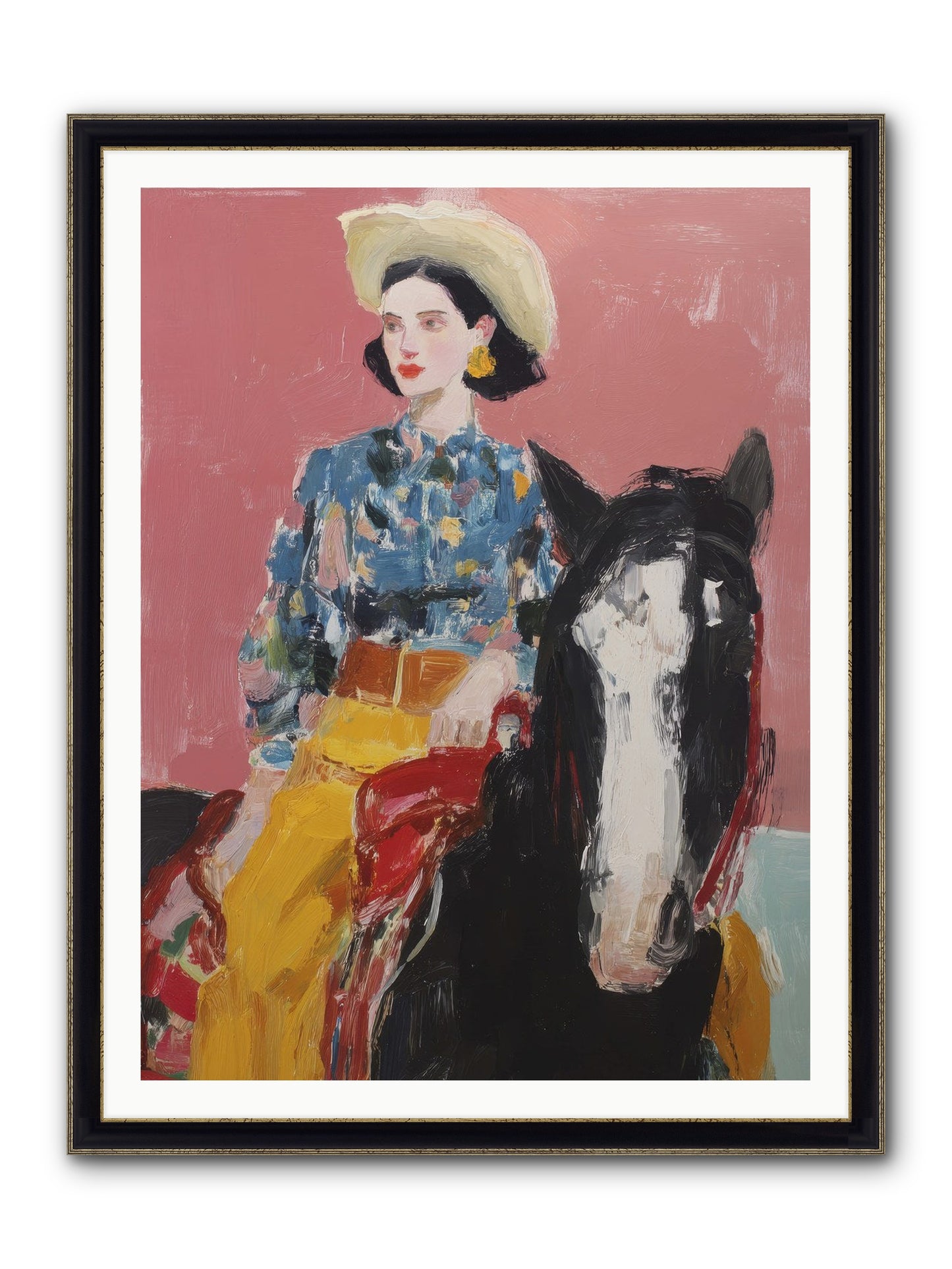 Sunday Sovereign Framed Print - Black & Gold 36x48