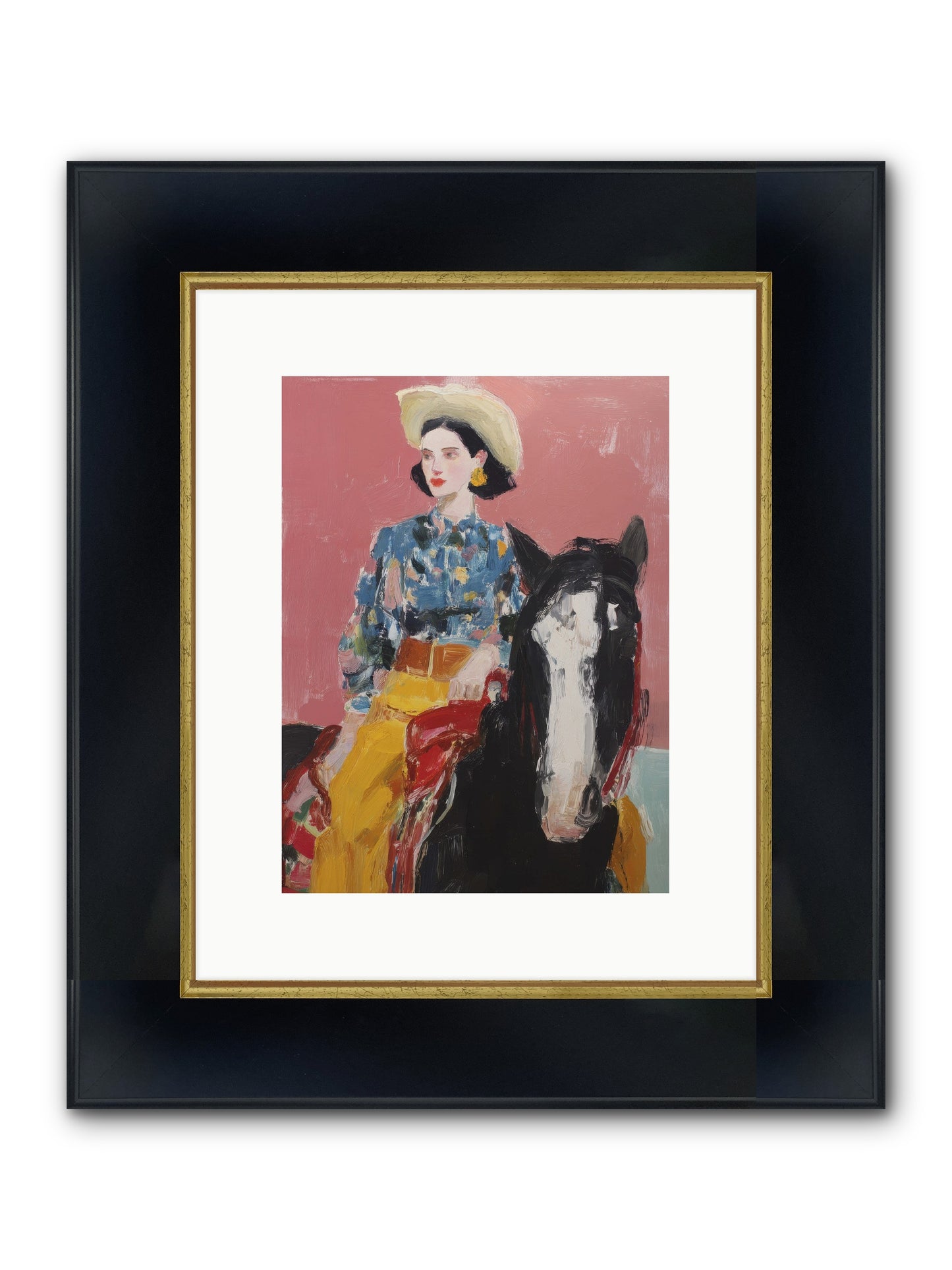 Sunday Sovereign Framed Print - Wide Black w/Gold 9x12