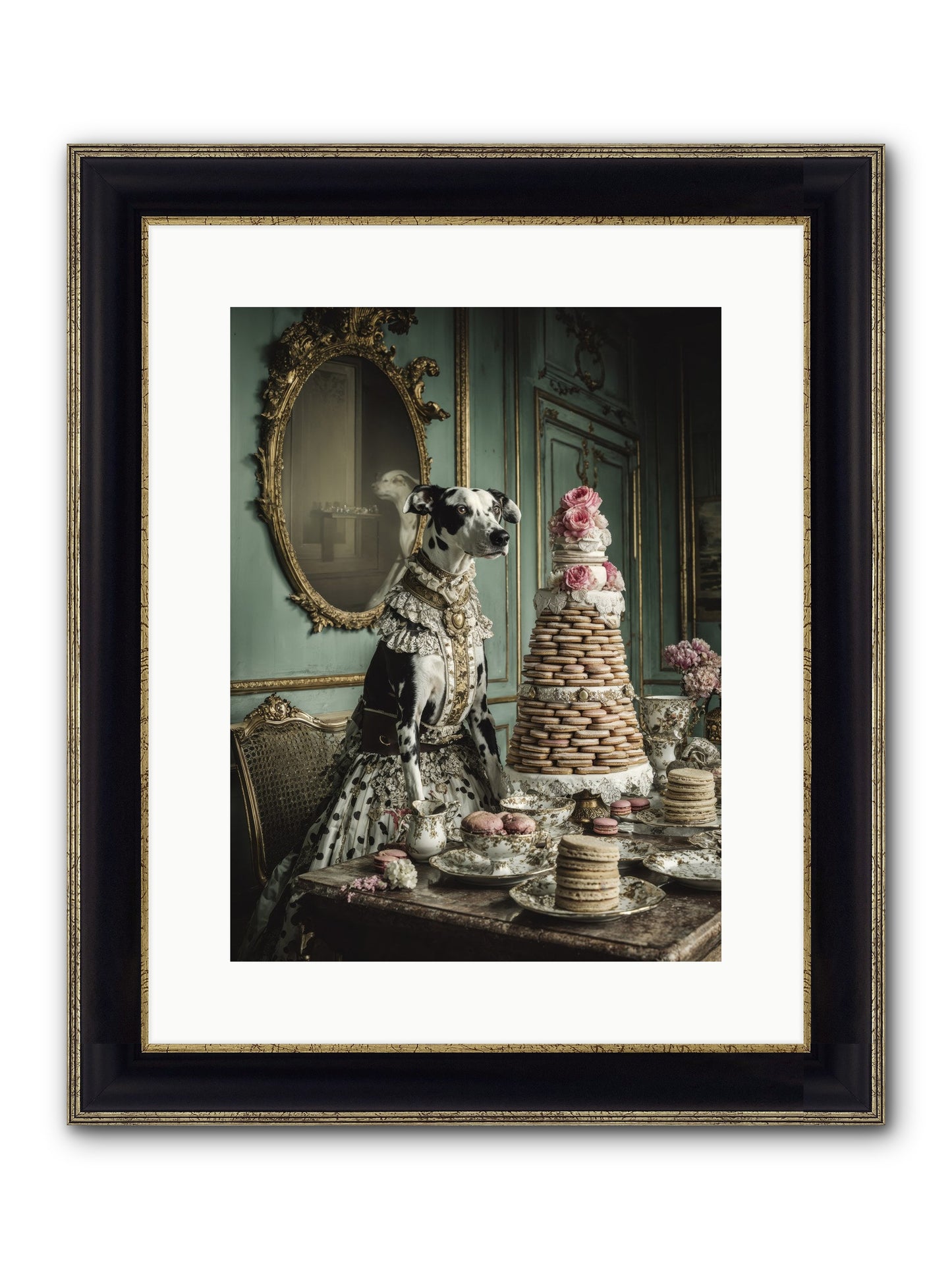Sunday Sugar & Blush Framed Print - Black & Gold 12x16