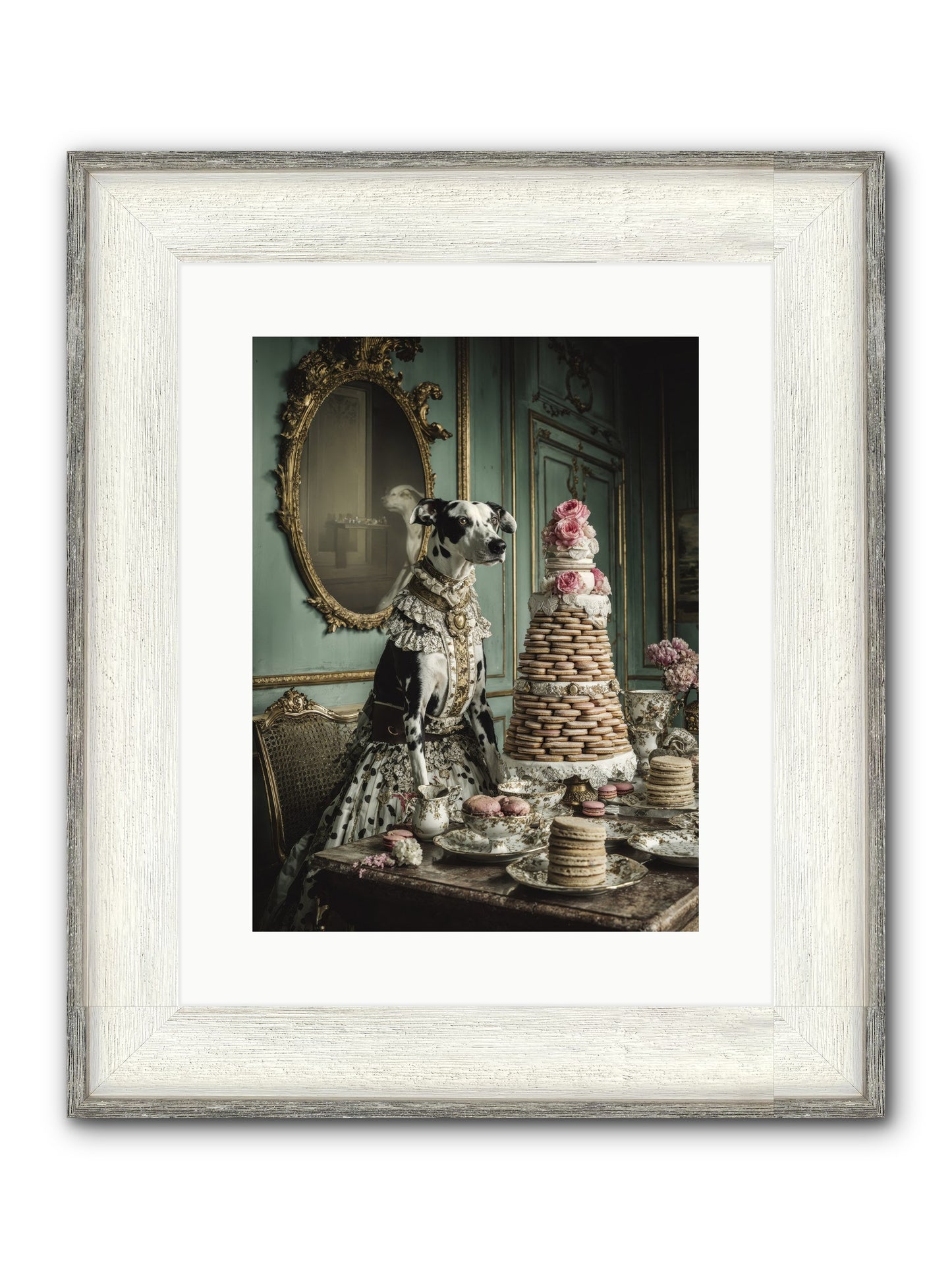 Sunday Sugar & Blush Framed Print - Driftwood White 12x16