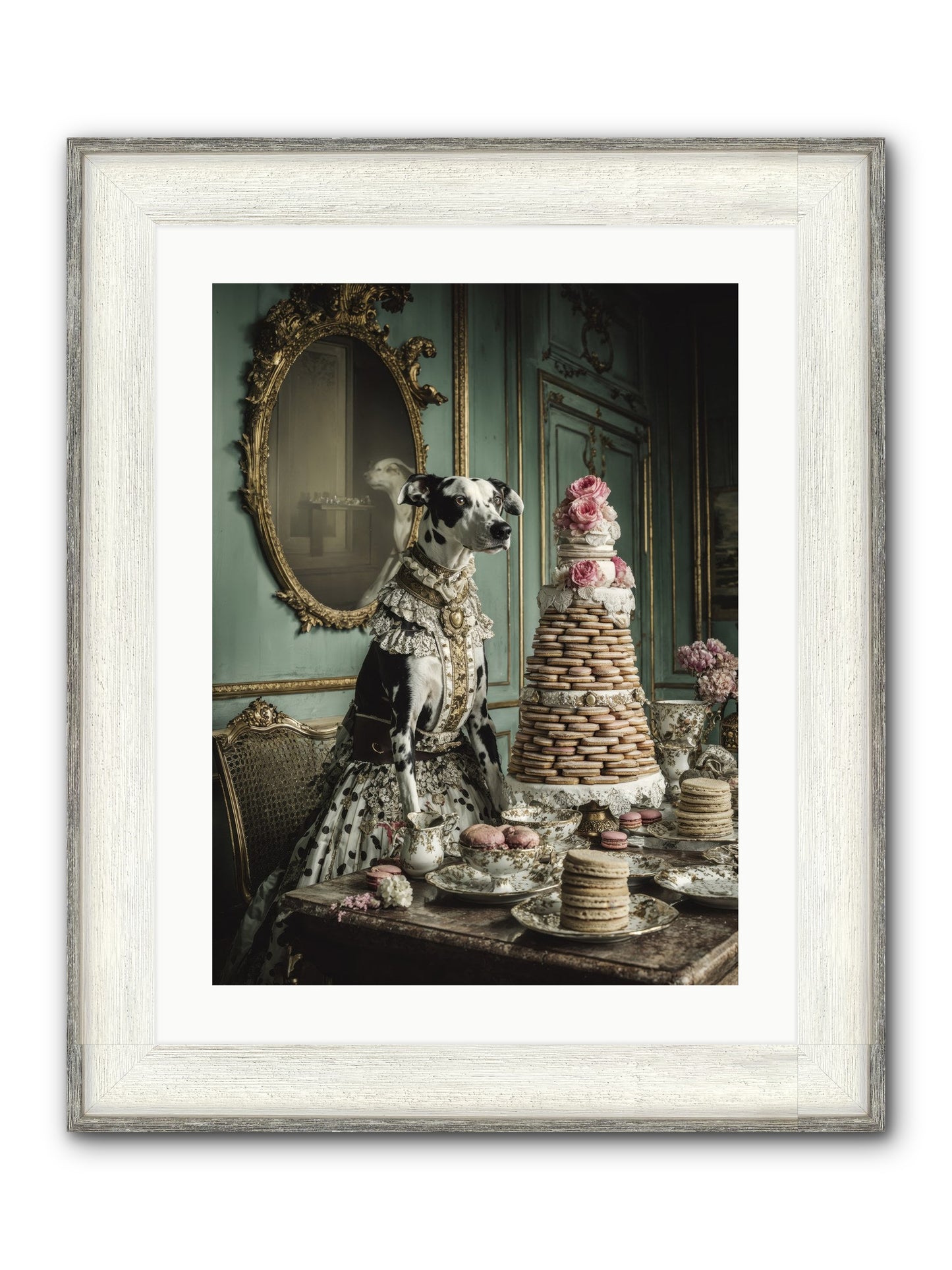 Sunday Sugar & Blush Framed Print - Driftwood White 18x24